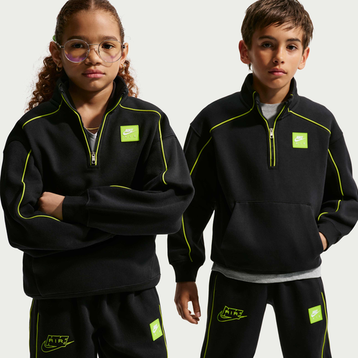 Kids' Sweatshirts-Nike, Nike Air, Big Kids' Quarter-Zip Top