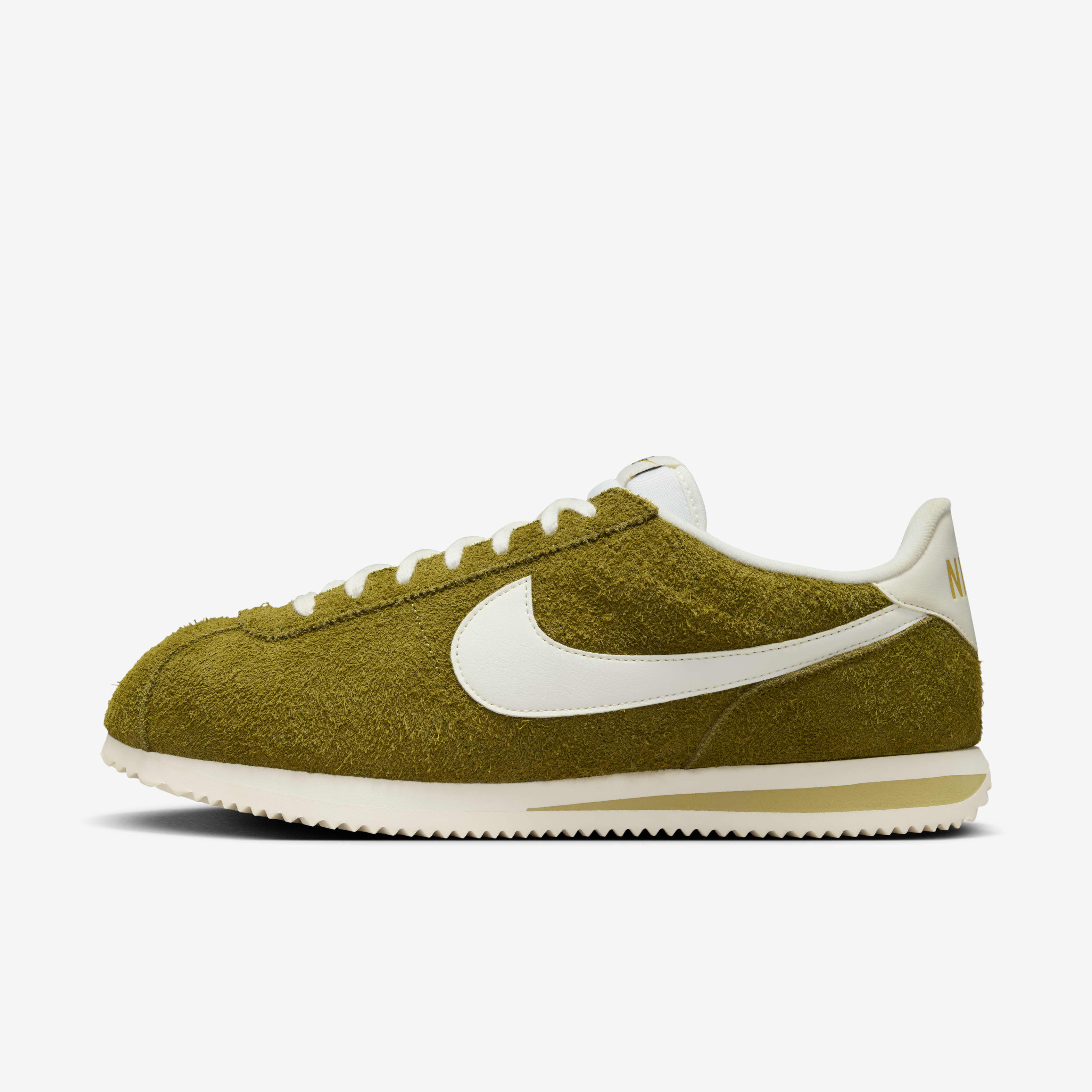 Nike beige with gold swoosh suede cortez se trainers deals