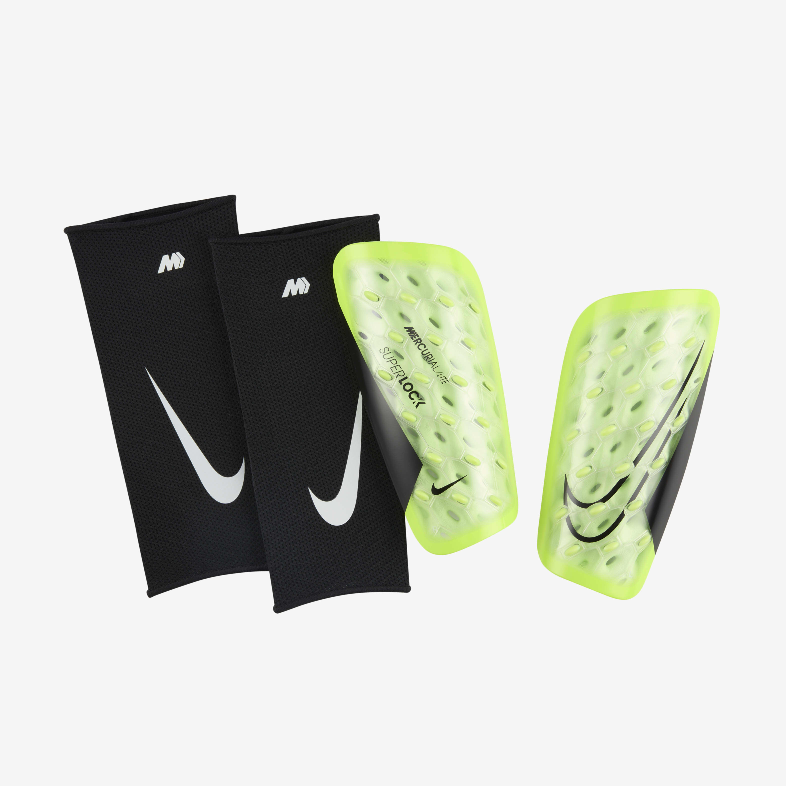 Buy Nike Mercurial Lite SuperLock Football Shinguards Volt Barely Volt Black Nike UAE Official