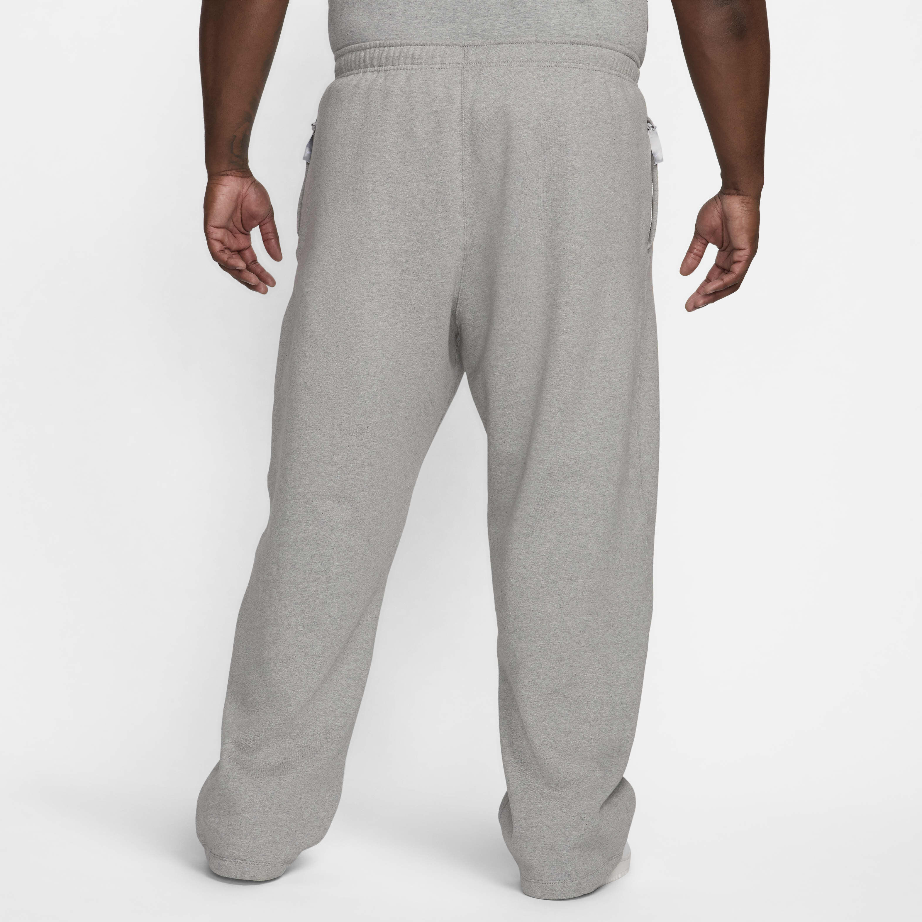 Grey nike sweatpants open bottom cheap