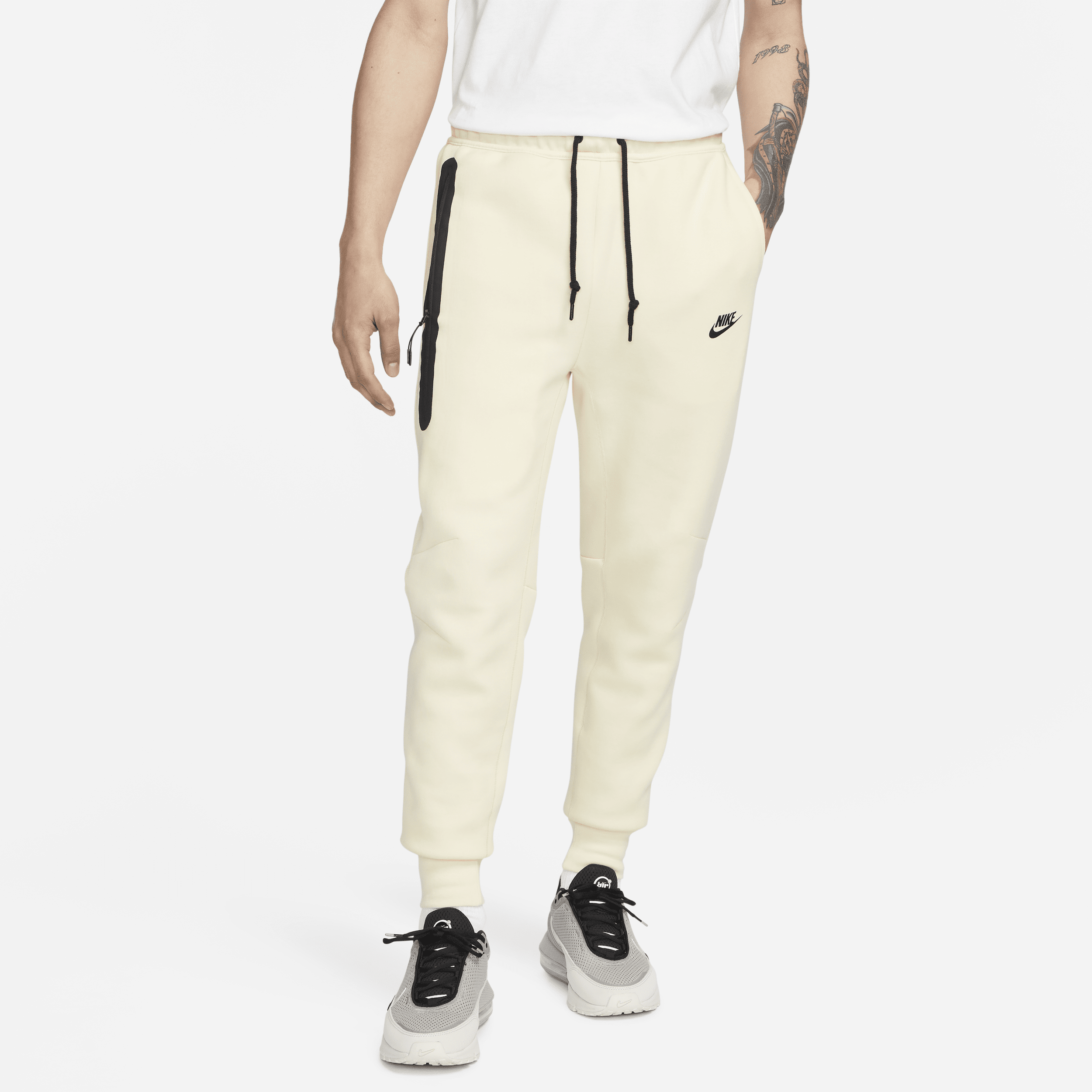 Nike tech fleece pants light bone new arrivals