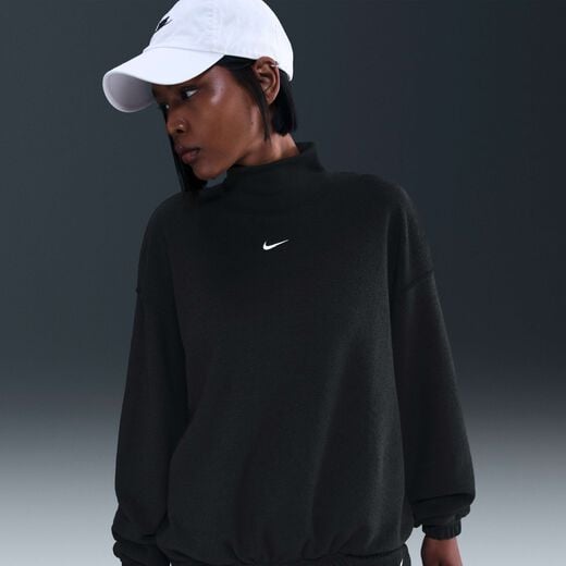 New In Women's Hoodies & Sweatshirts-Nike, Nike Sportswear Phoenix Plush, Women's Cosy Fleece Oversized Mock-Neck Top