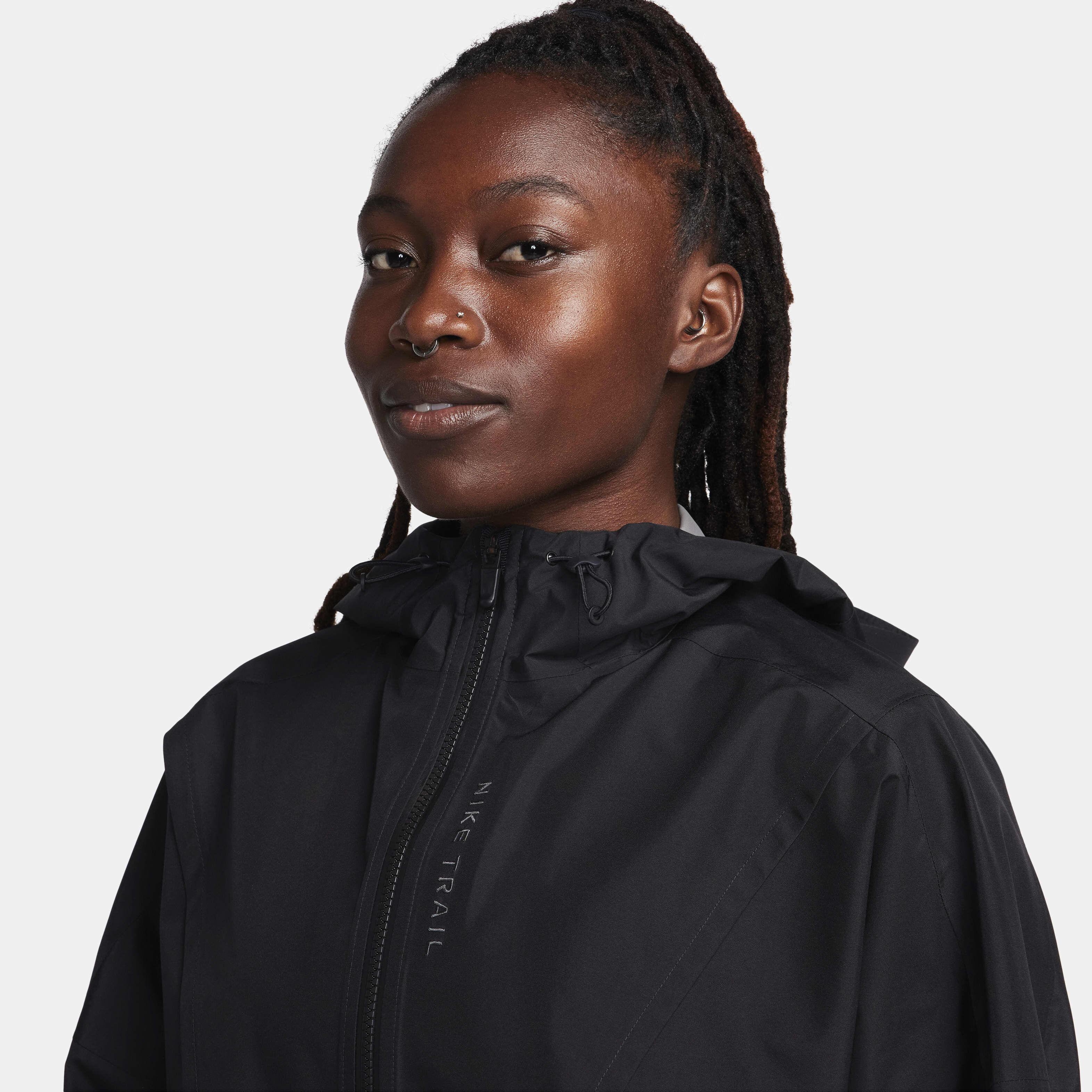 Buy Nike Trail GORE TEX INFINIUM Women s Trail Running Jacket Black Black Dark Smoke Grey Nike UAE Official