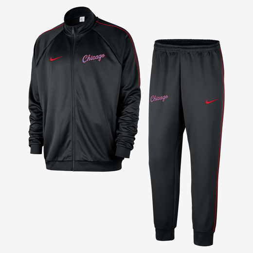 Men's Tracksuit Sets-Nike, Chicago Bulls City Edition, Men's Nike NBA Club Peak Tracksuit