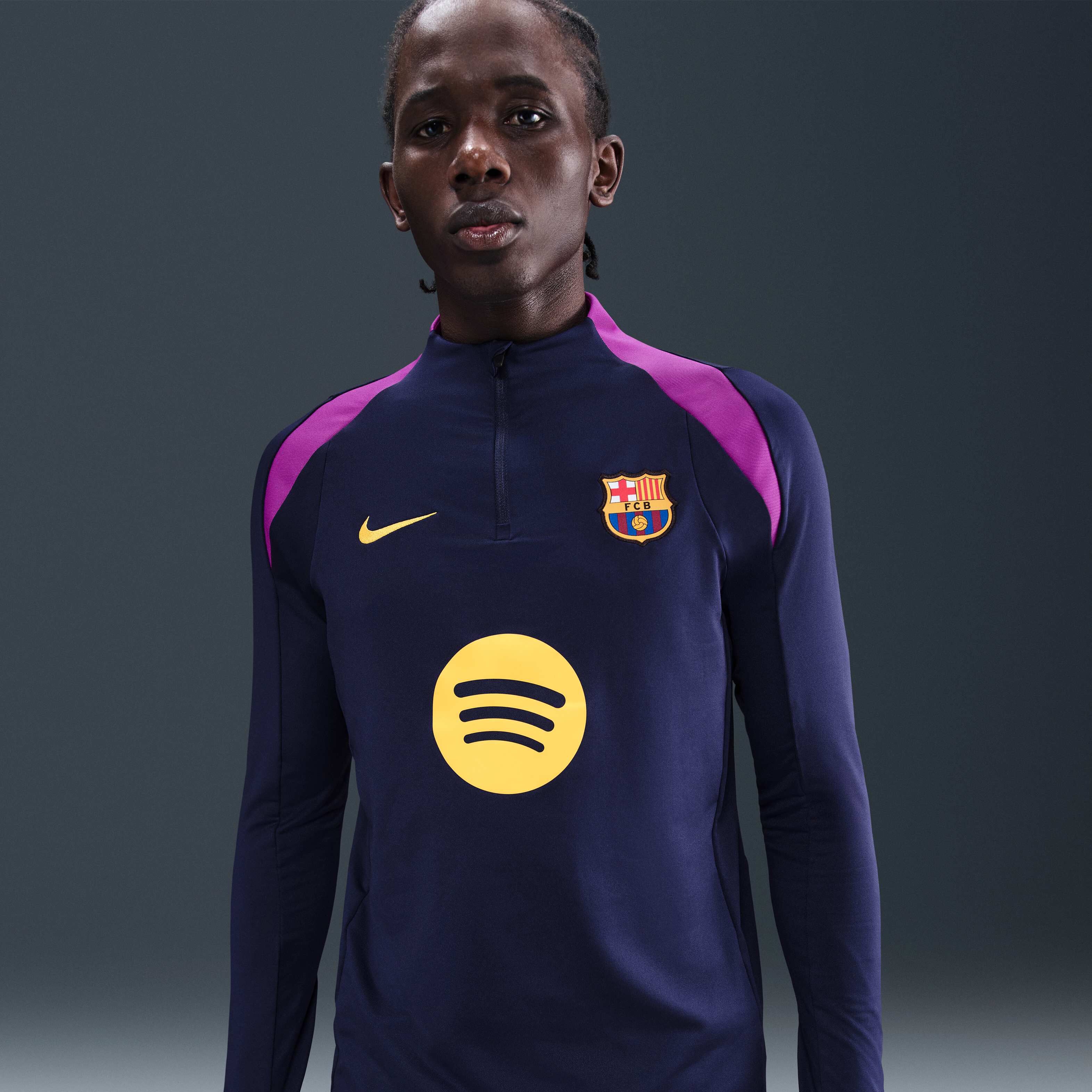 FC Barcelona DRI-FIT ジャージ M Nike FC Barcelona Men's Dri-FIT Drill Top – Soccer Maxx