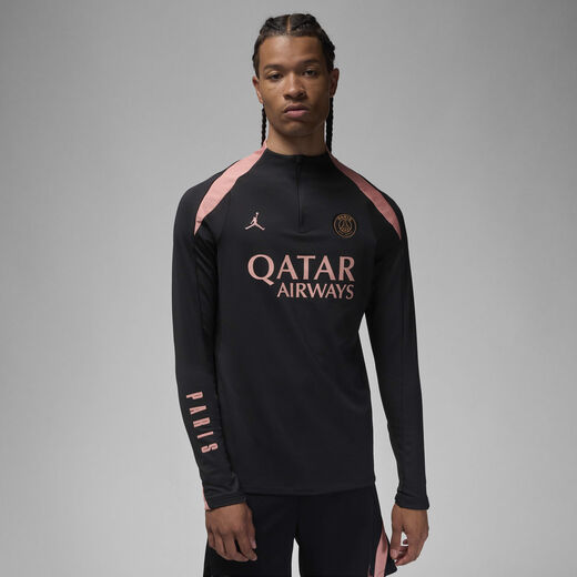 Football Teams-Jordan, Paris Saint-Germain Strike Third, Men's Jordan Dri-FIT Football Drill Top