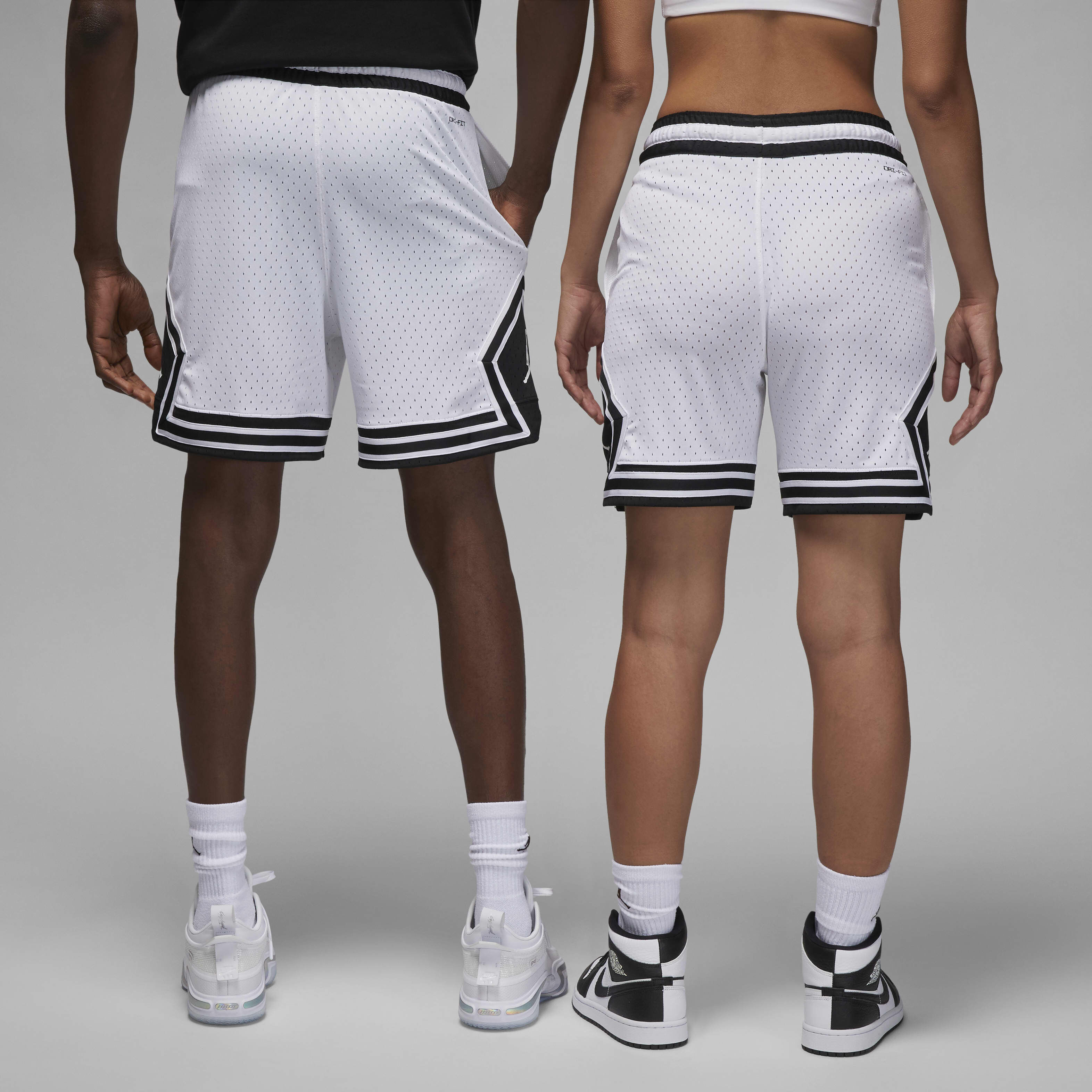 Jordan white basketball shorts cheap
