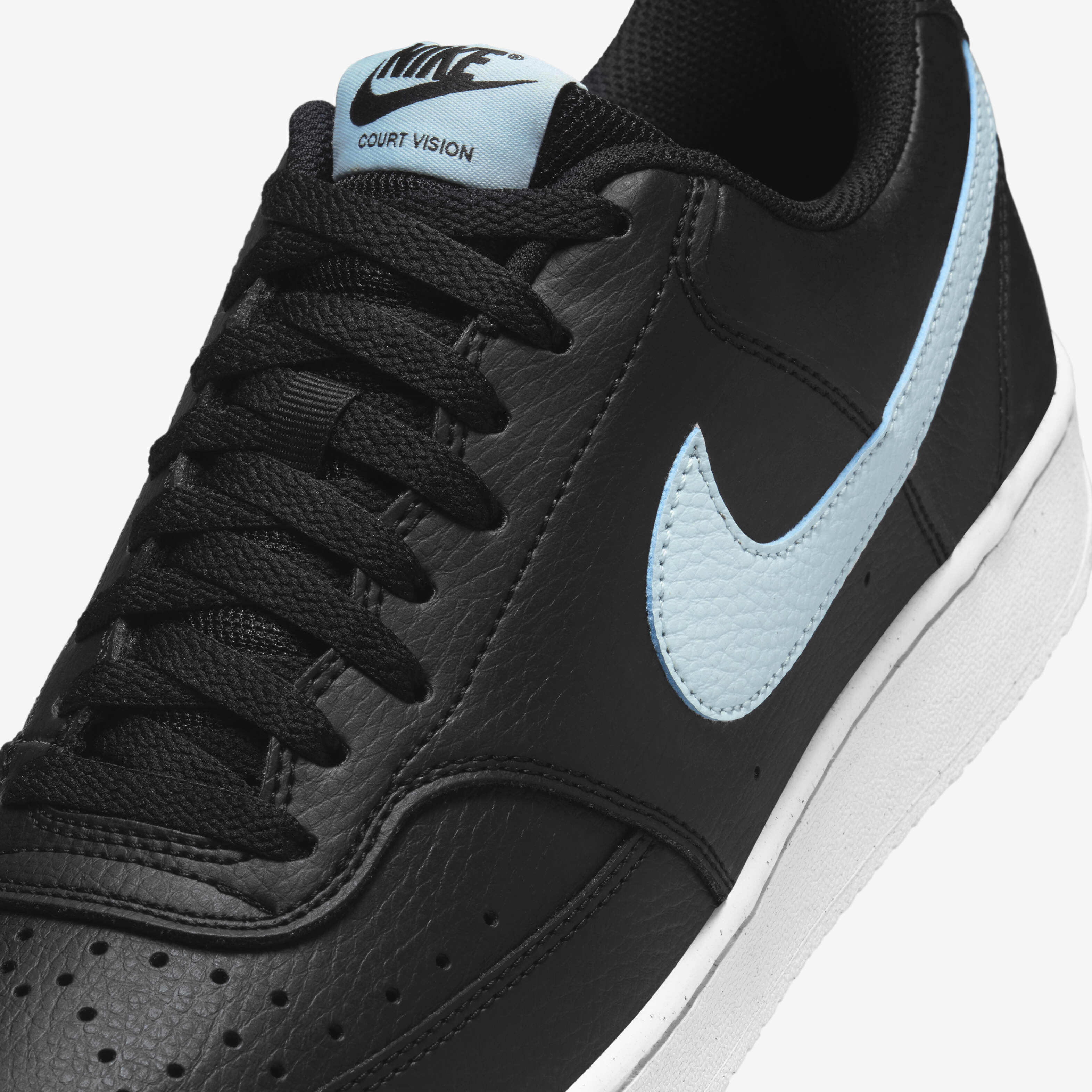 Buy Nike Court Vision Low Next Nature Men s Shoes Black White Glacier Blue Nike UAE Official