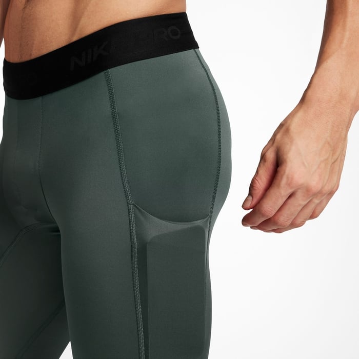 Buy Nike Pro Men's Dri-FIT 3/4-Length Fitness Tights - Vintage Green ...