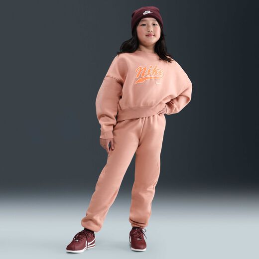 Kids Matching Set-Nike, Nike Sportswear, Older Kids' (Girls') Oversized Fleece Trousers
