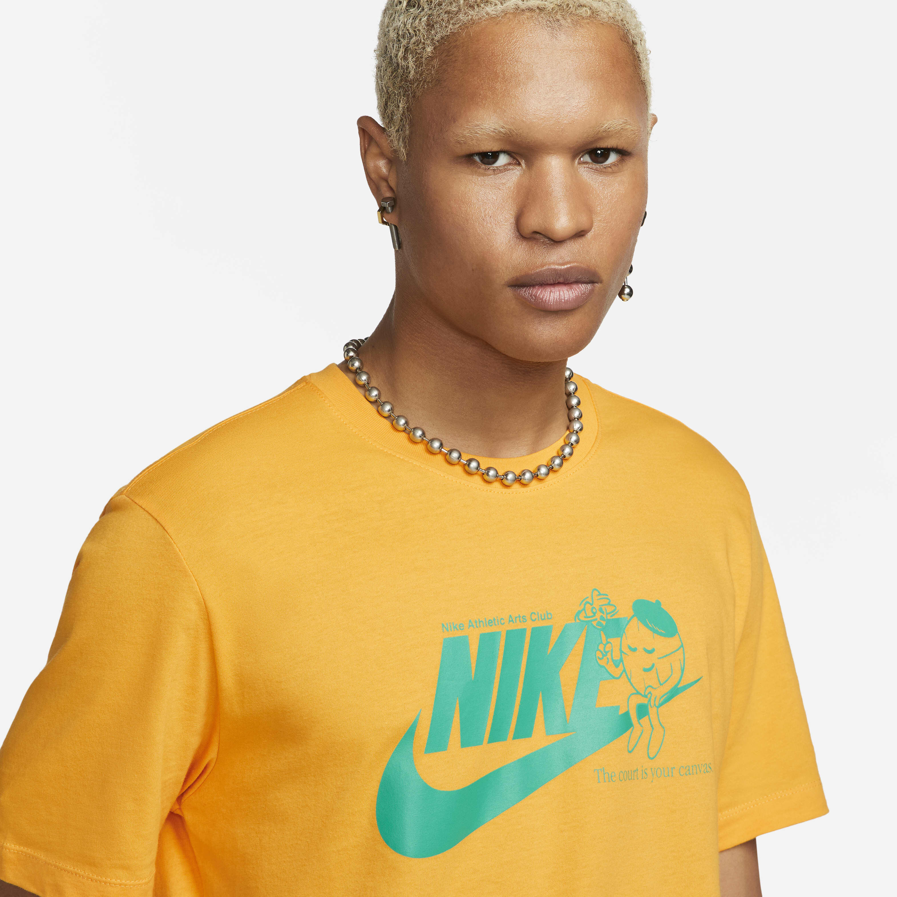 Yellow t shirt nike on sale
