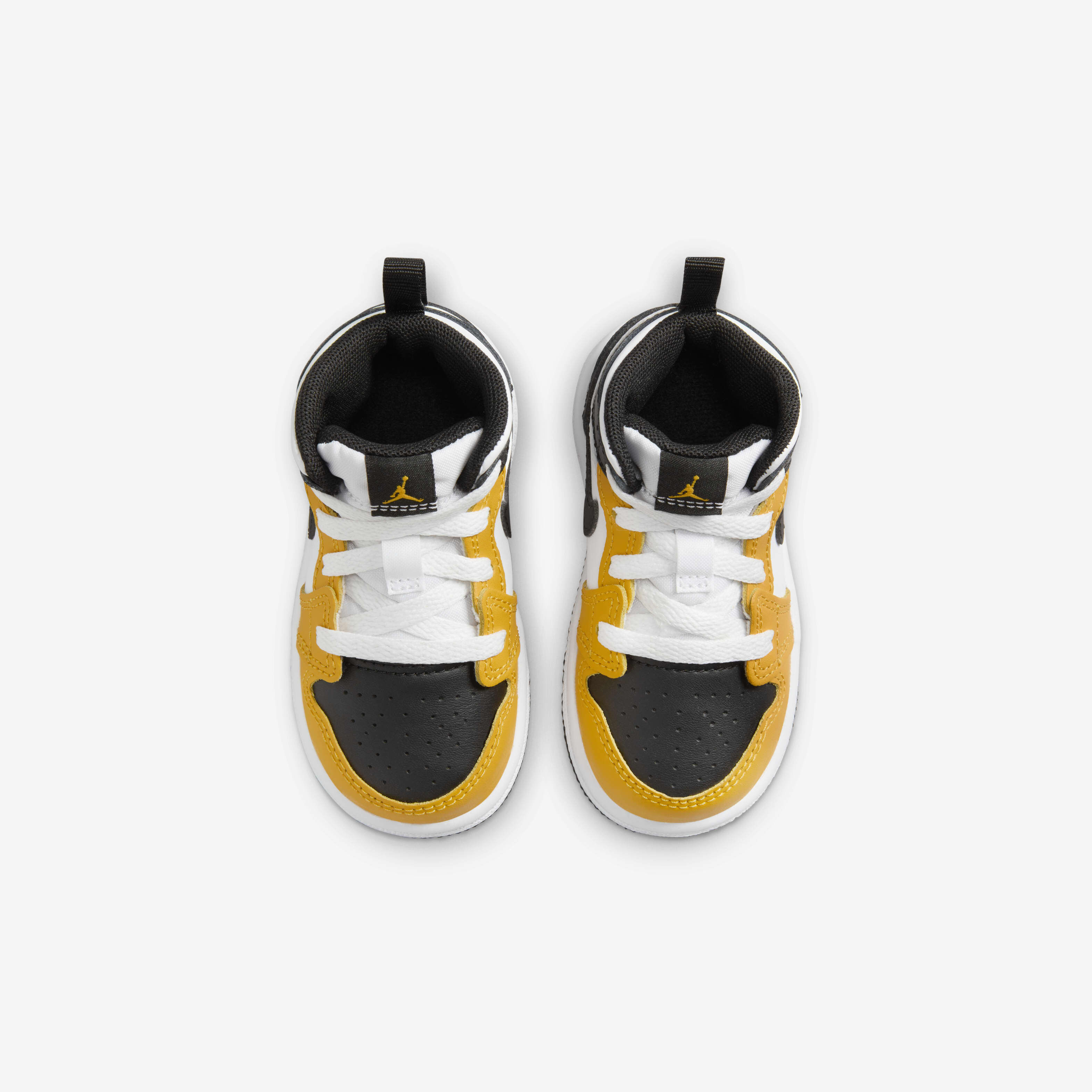 Yellow and black jordans toddler top