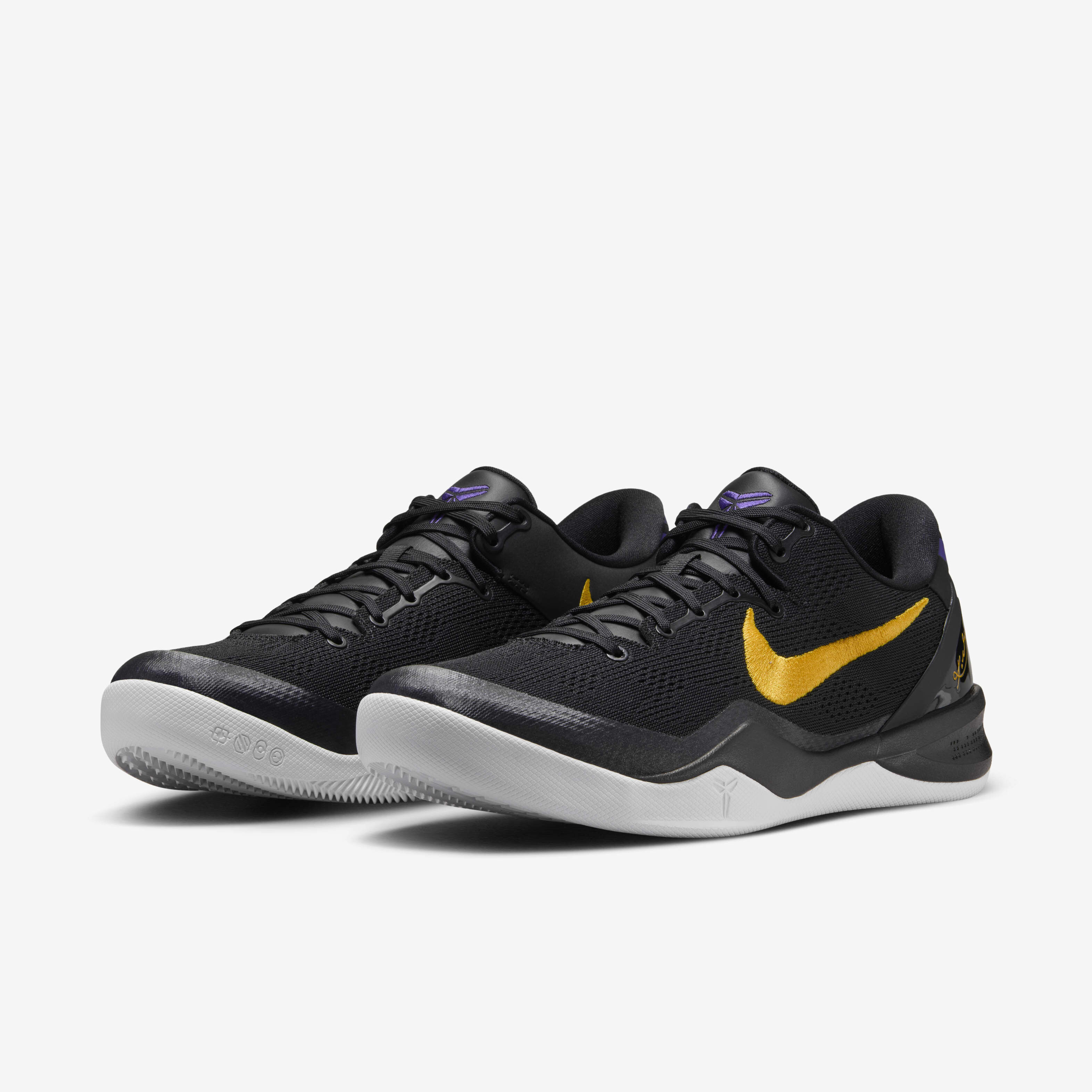 Buy Kobe VIII Protro Basketball Shoes Black White Court Purple University Gold Nike UAE Official
