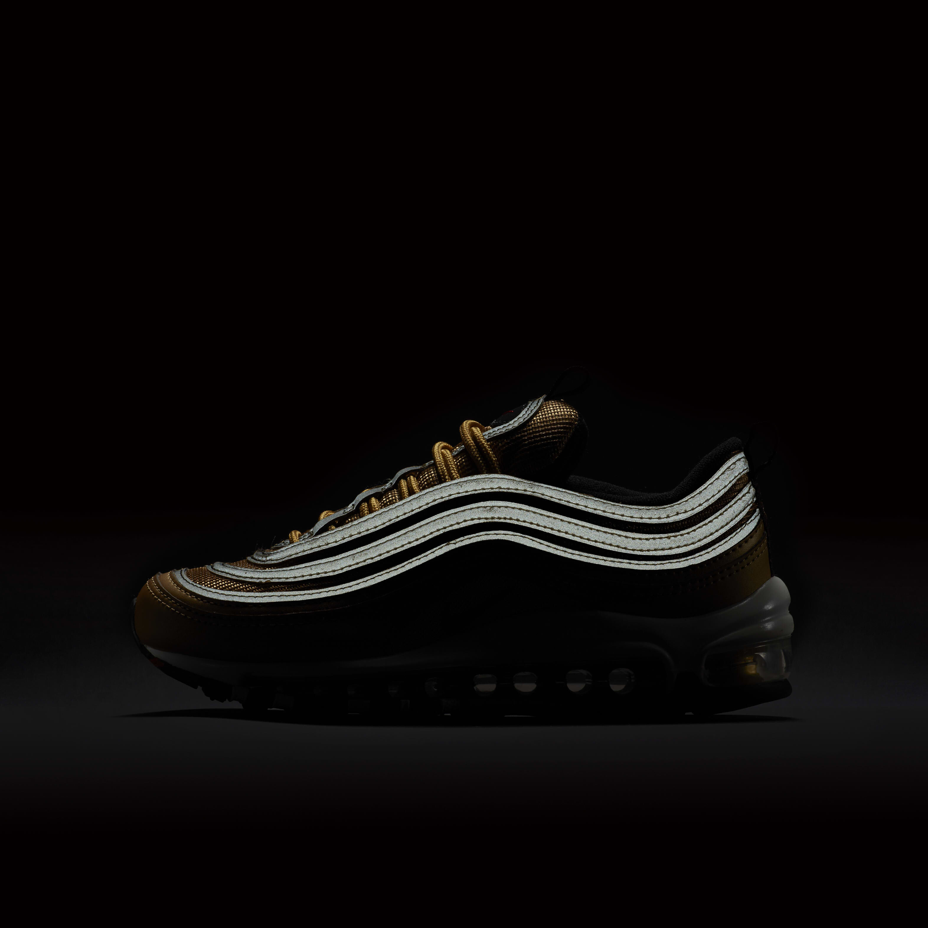 Buy Nike Air Max 97 Older Kids Shoes Metallic Gold Black White Varsity Red Nike UAE Official