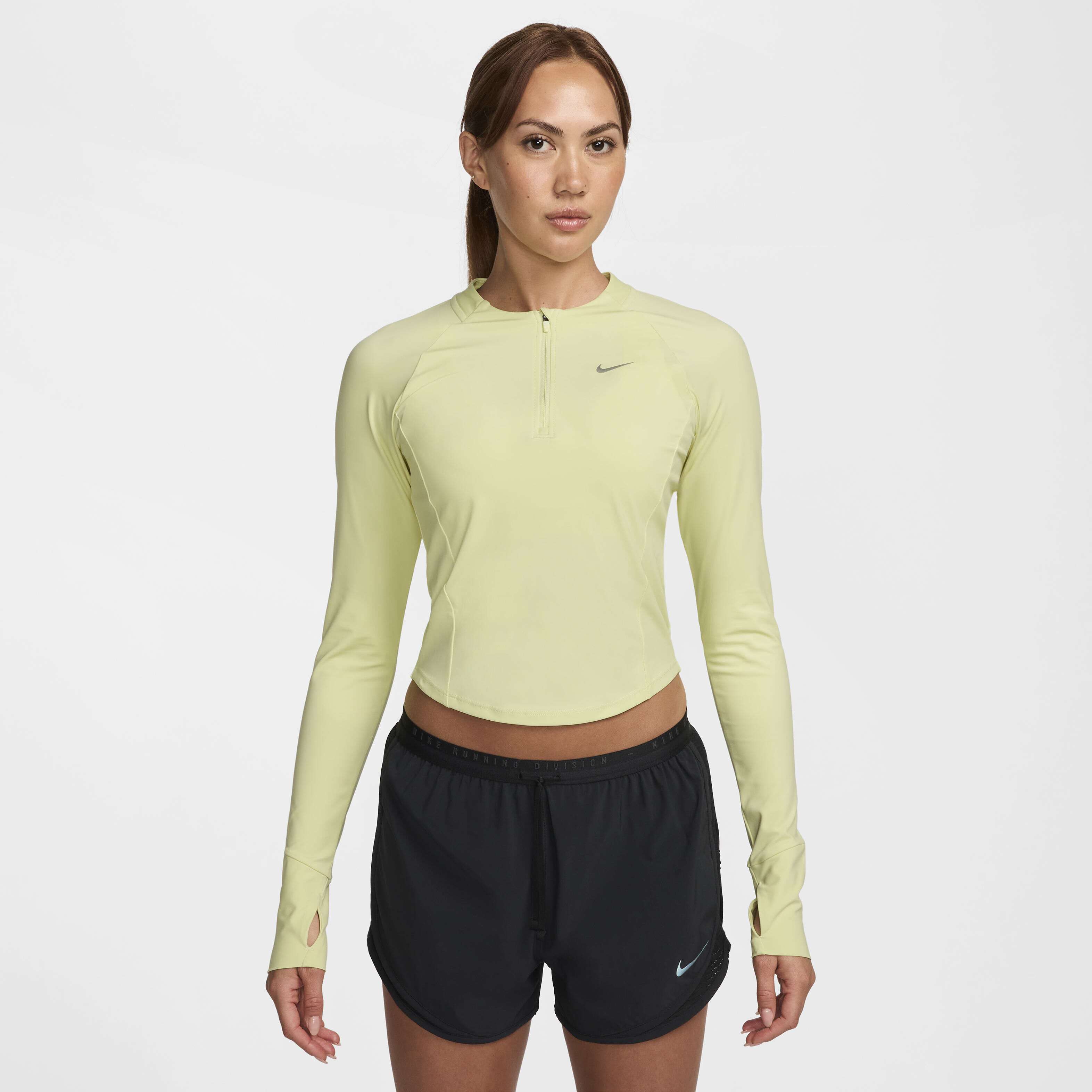 Yellow long sleeve running top outlet