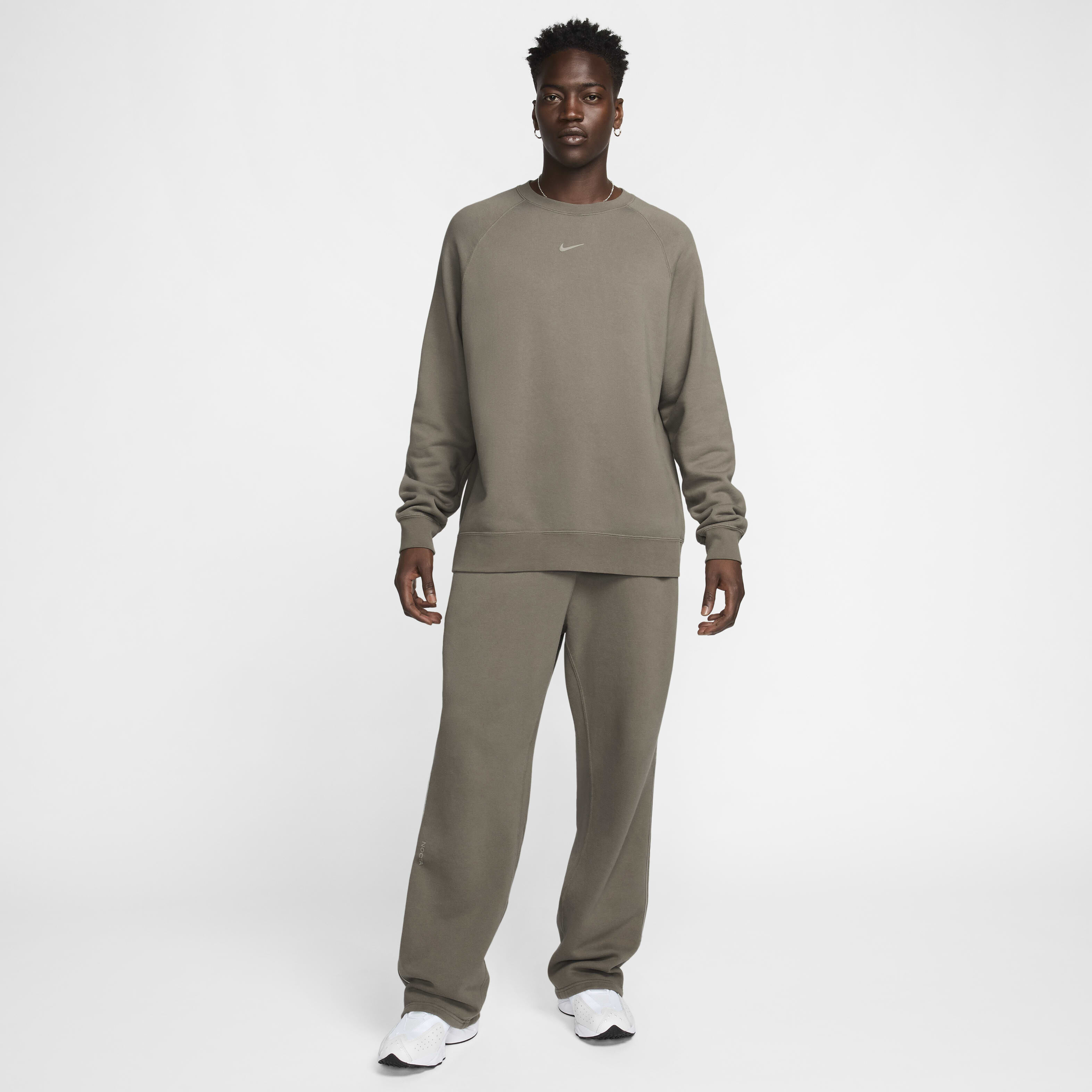 Buy NOCTA Men's Fleece CS Crew - Olive Grey/Moon Fossil/Moon Fossil | Nike  UAE Official