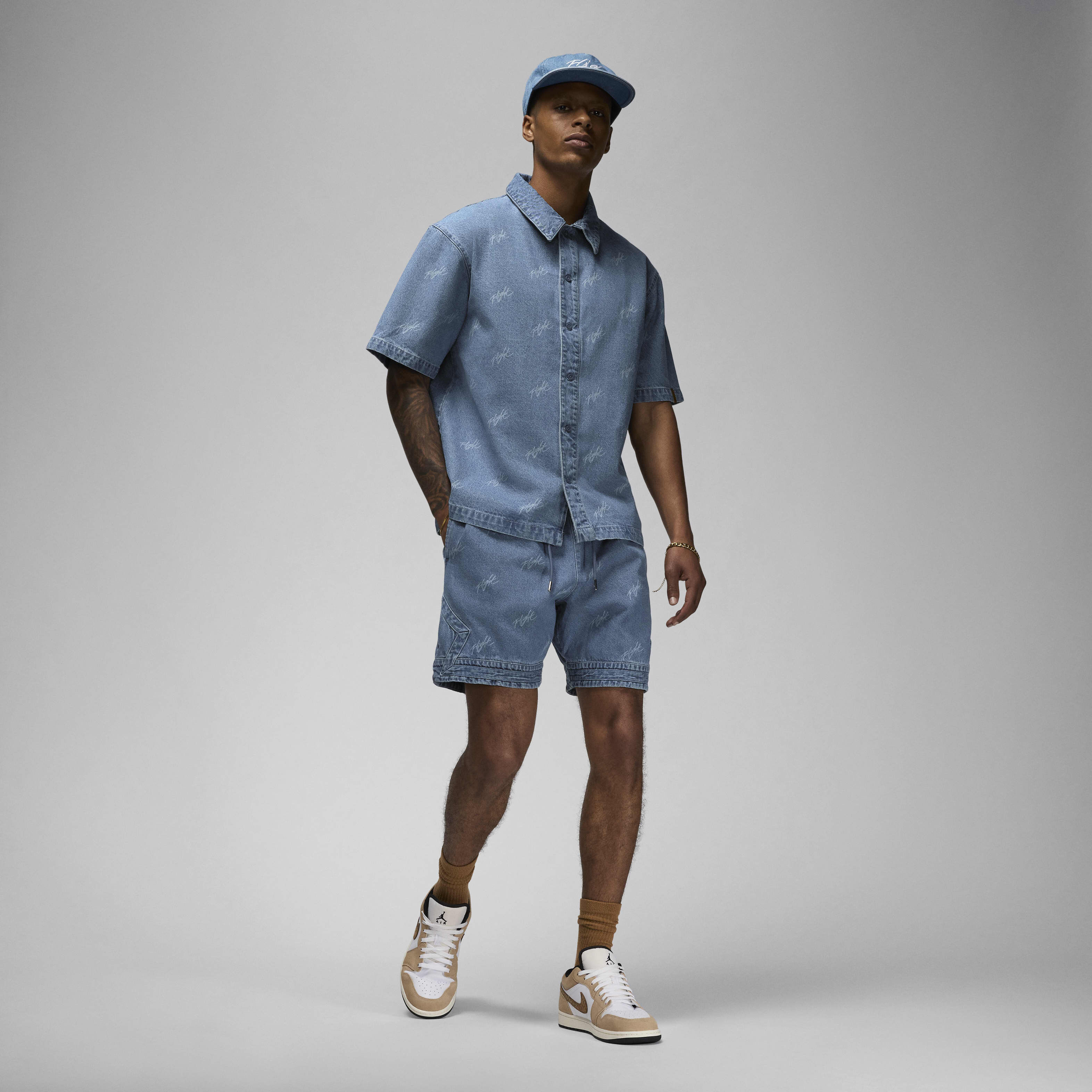 Buy Jordan Air Men's Denim Shorts - Blue Grey | Nike UAE