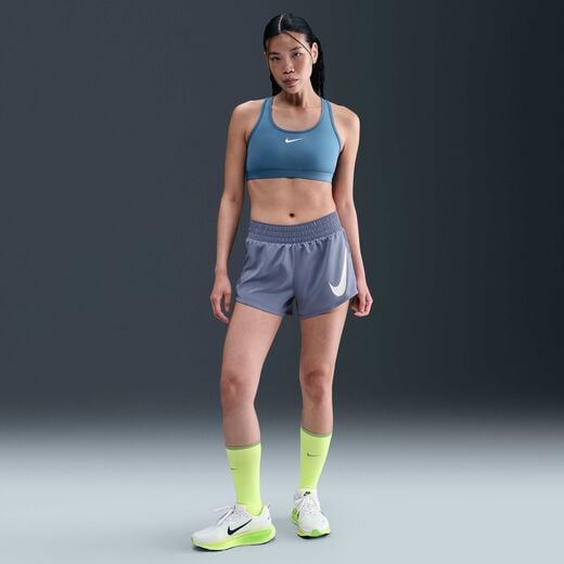Women's Shorts-Nike, Nike One Swoosh, Women's Dri-FIT Mid-Rise Loose 7.5cm (approx.) Brief-Lined Running Shorts