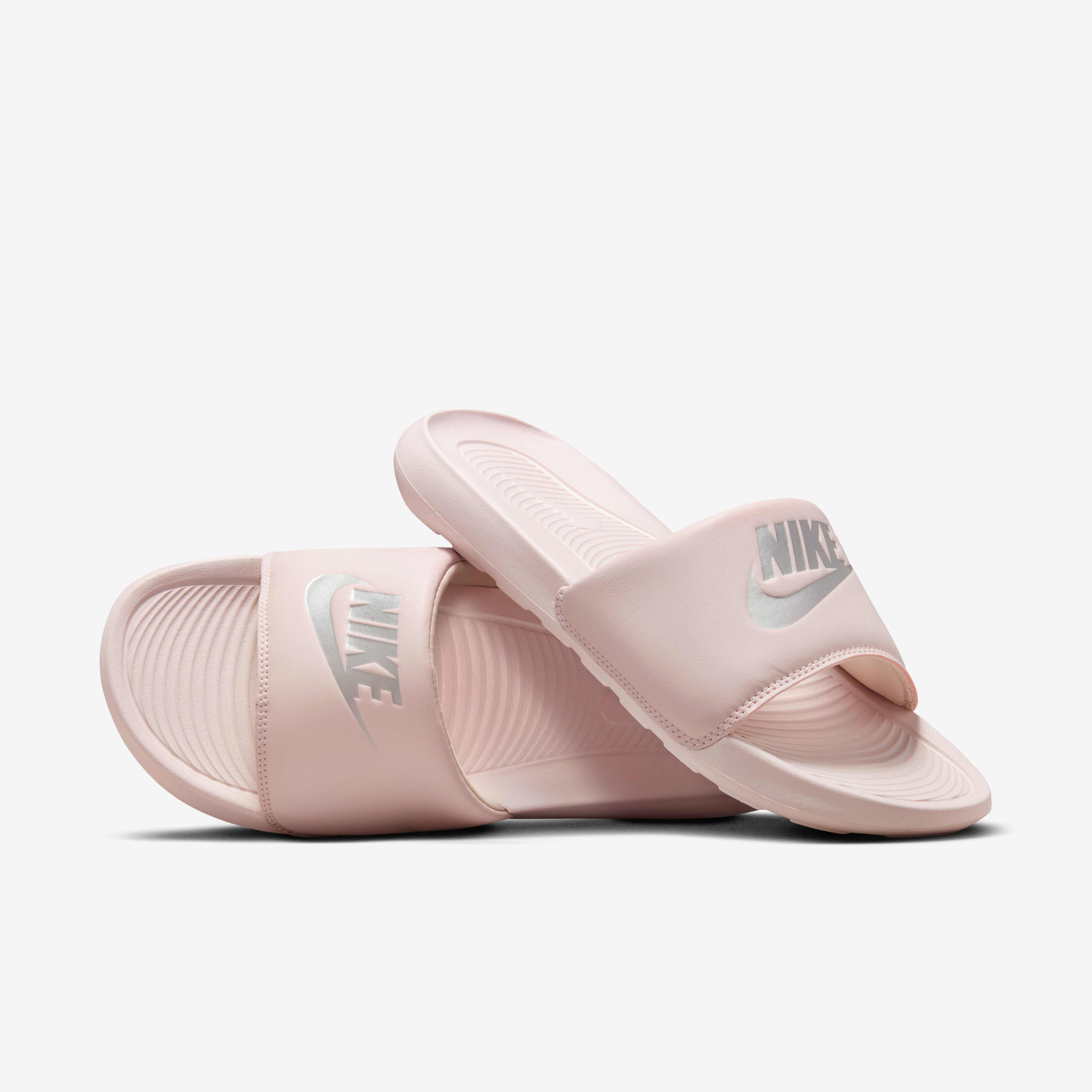 Buy Nike Victori One Women s Slides Barely Rose Barely Rose Metallic Silver Nike UAE Official