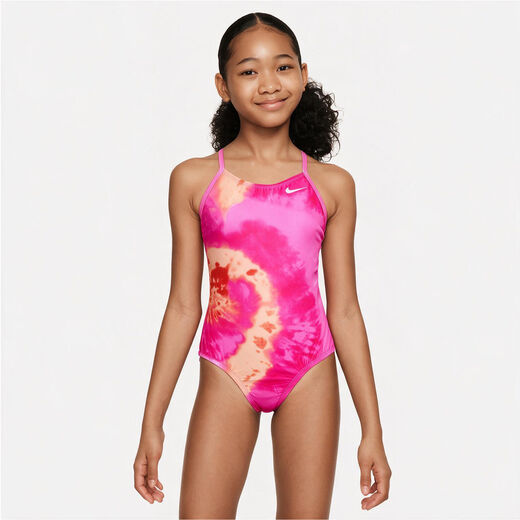 Swimwear Collections-Nike Swim, Nike Swim Tie-Dye, Older Kids' (Girls') Cross-Back One-Piece Swimsuit