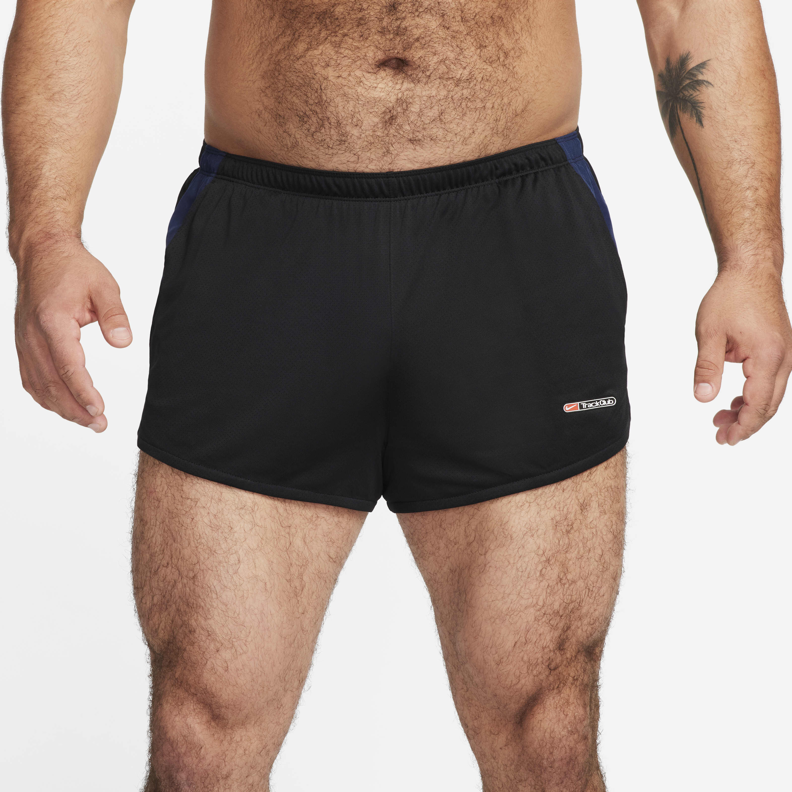 Navy blue nike running shorts top