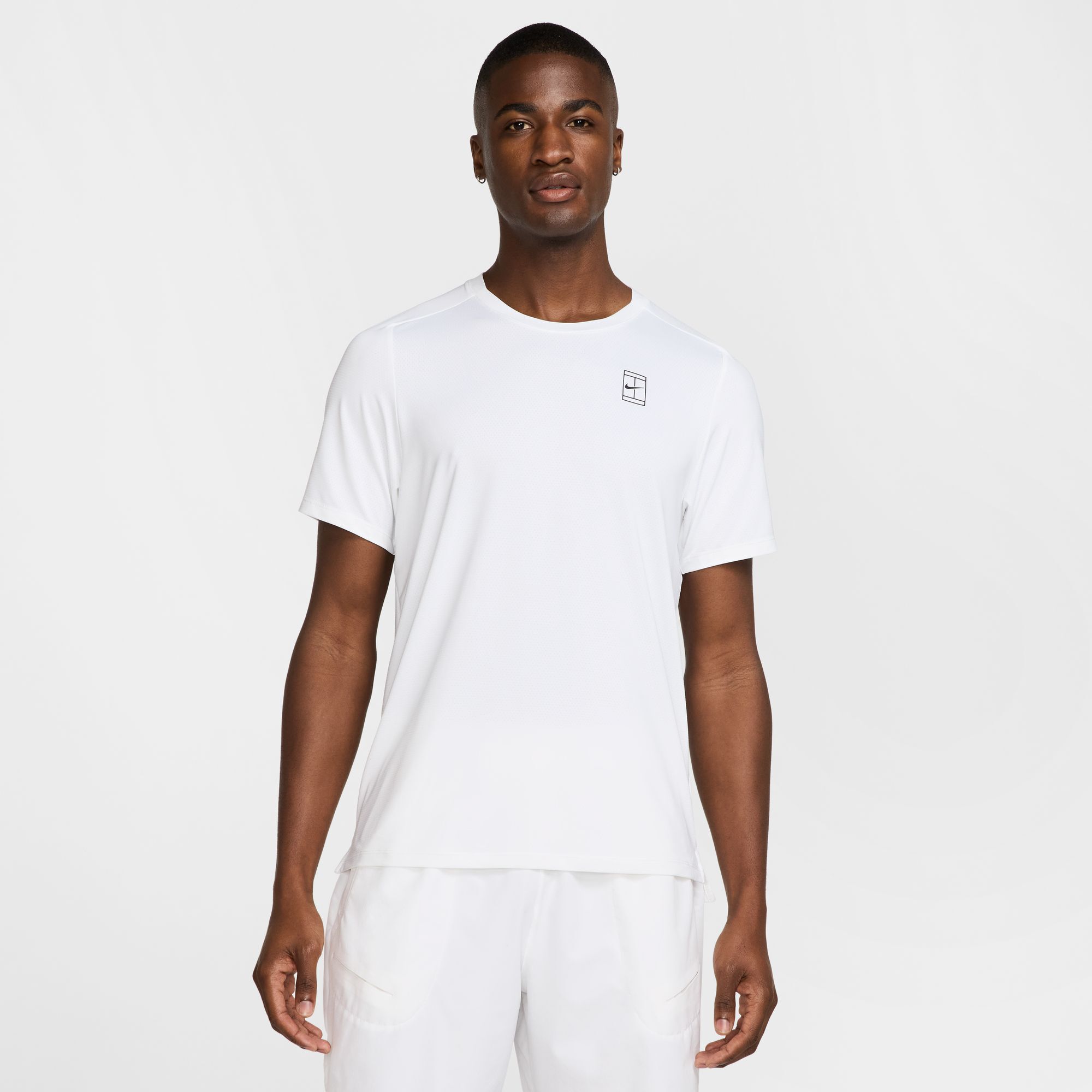 Buy NikeCourt Advantage Men s Dri FIT Tennis Top White Black Nike UAE Official