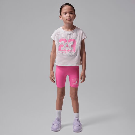 Tracksuits-JRDN, Jordan, Little Kids' Boxy T-Shirt and Bike Shorts Set