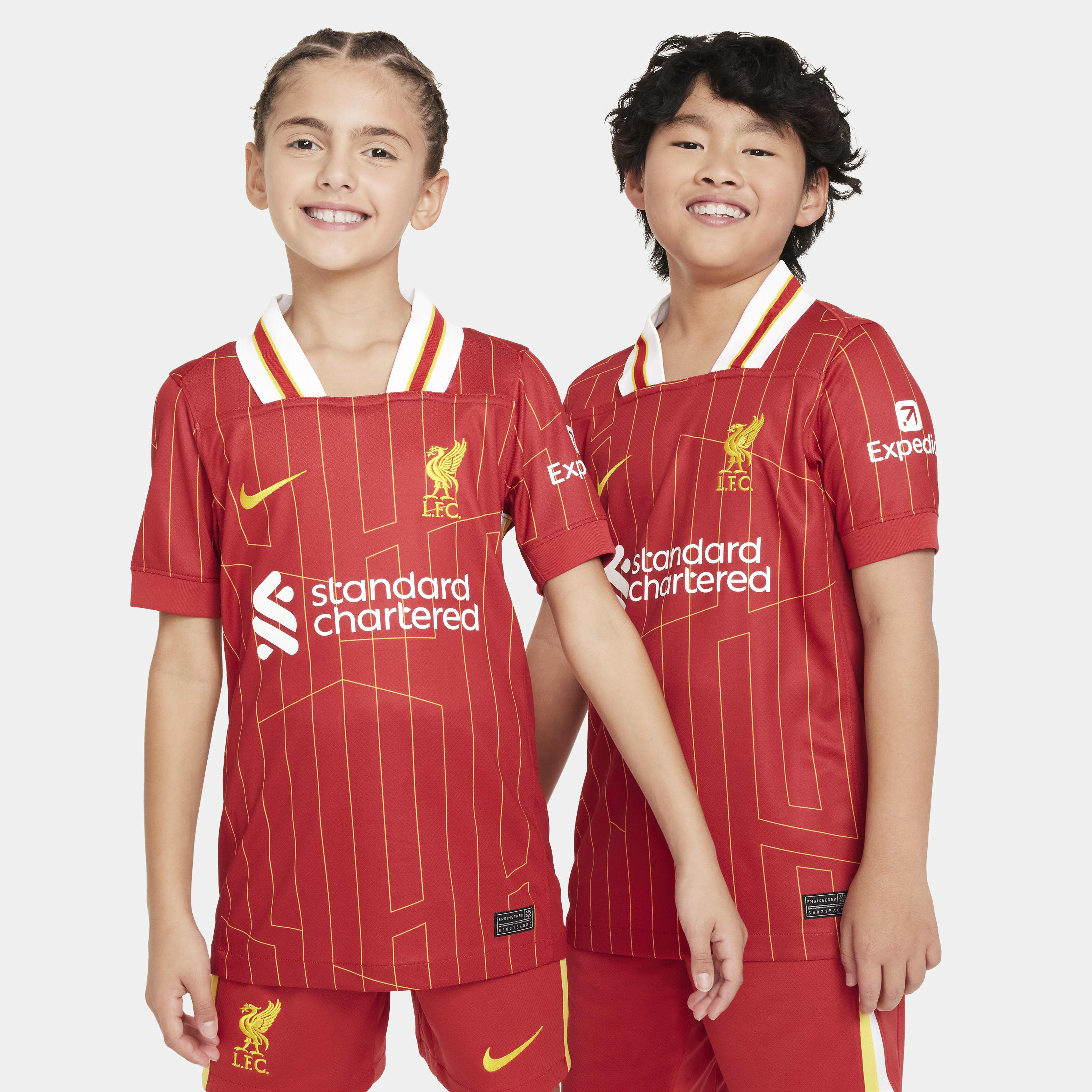 Buy Liverpool F.C. 2024 25 Stadium Home Older Kids Nike Dri FIT Football Replica Shirt Nike UAE Official