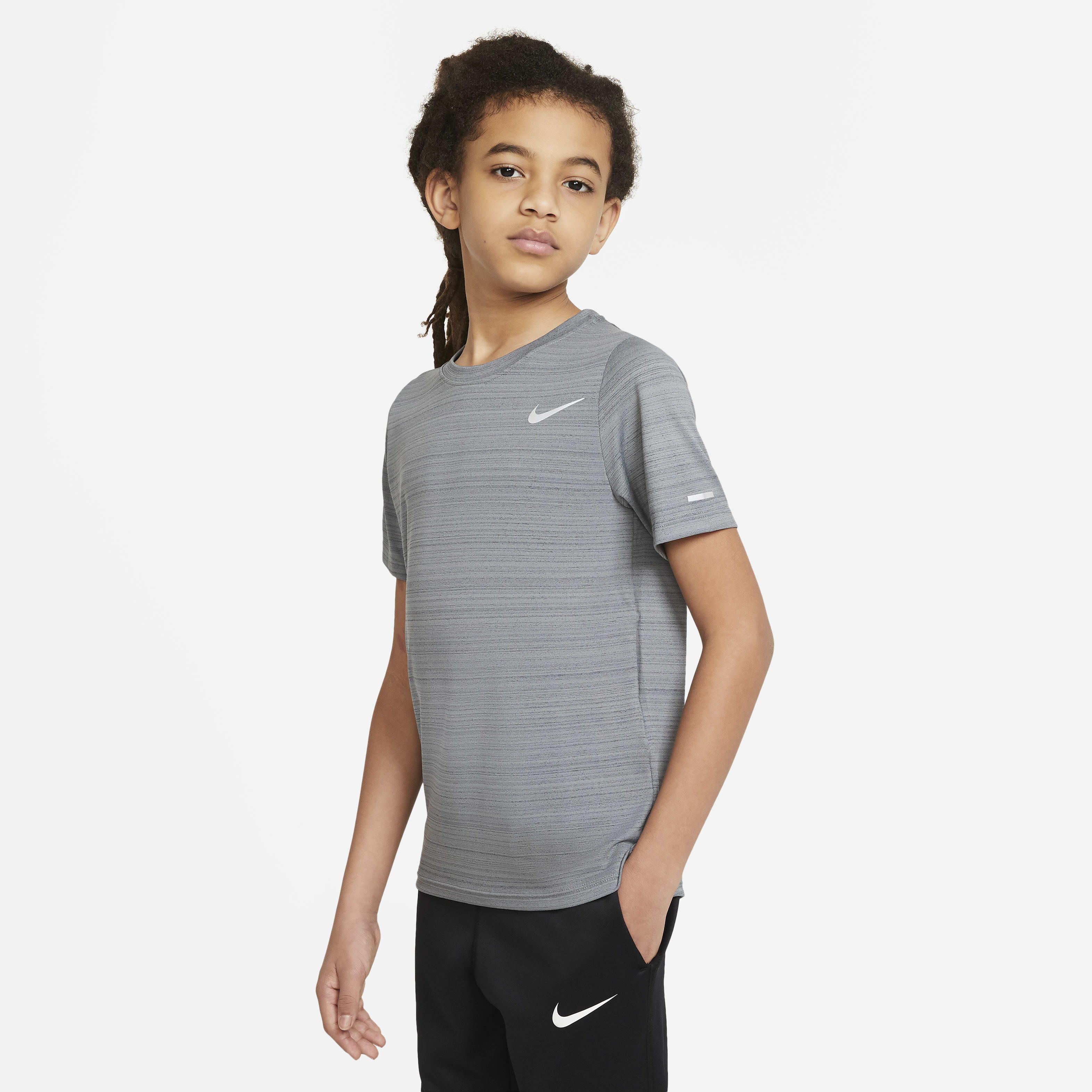 Buy Nike Dri FIT Miler Older Kids Boys Training Top Smoke Grey Nike UAE Official