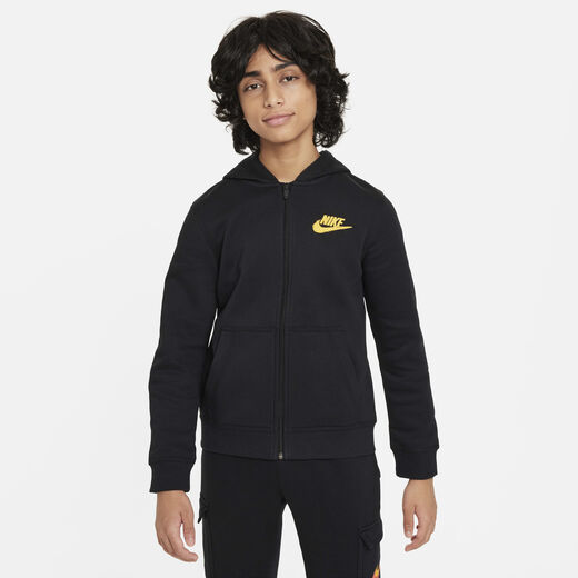 Hoodies & Sweatshirts-Nike, Nike Sportswear, Older Kids' (Boys') Fleece Full-Zip Graphic Hoodie