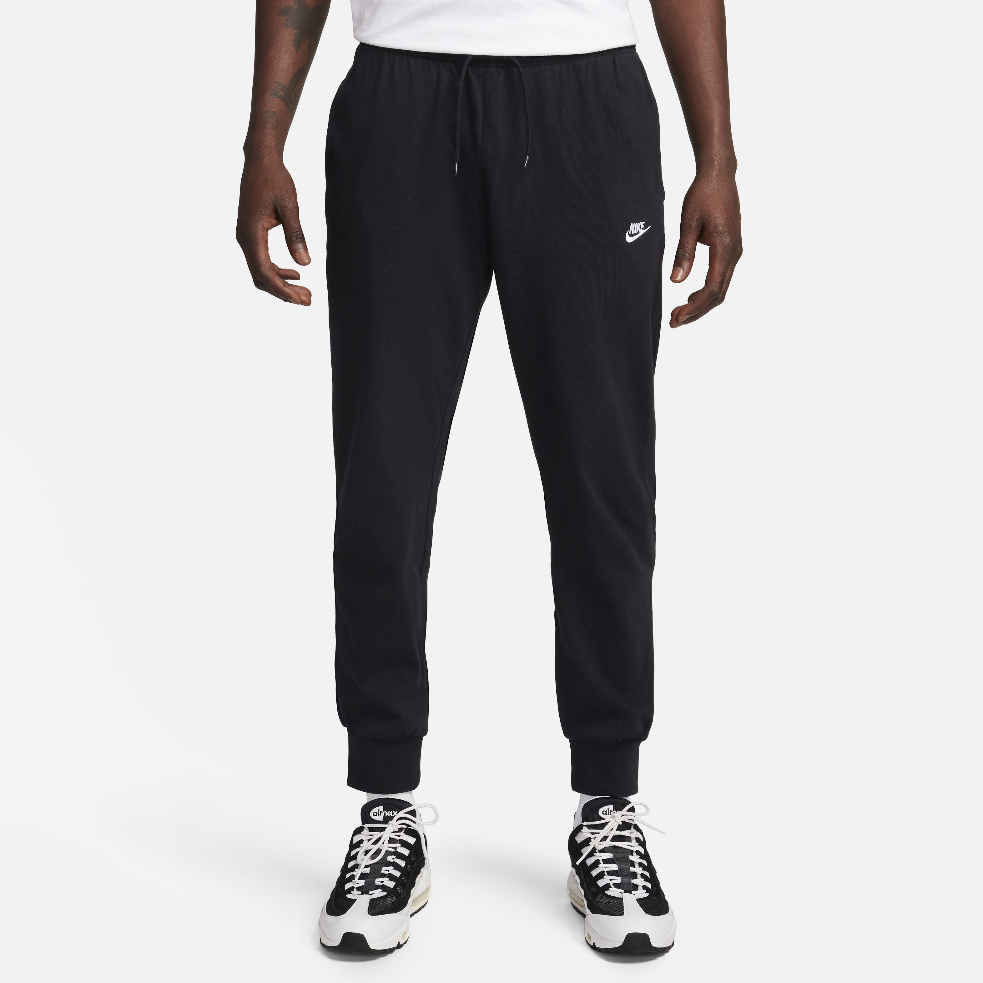 Nike club joggers black mens hotsell