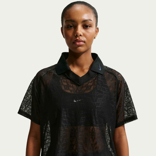 Style By-P-6000-Nike, Nike Sportswear, Women's Loose Lace Polo Jersey Top