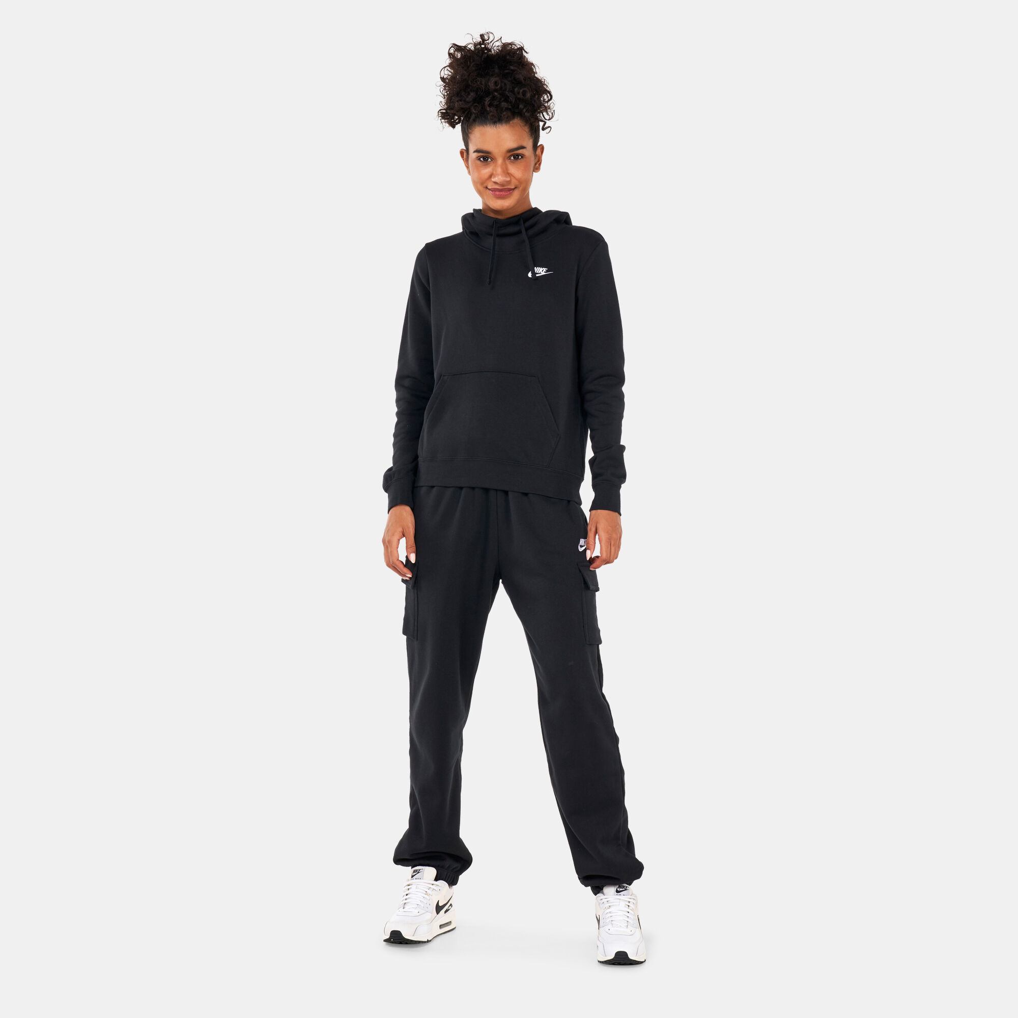 Shop Sportswear Club Fleece Women s Funnel Neck Hoodie Nike UAE