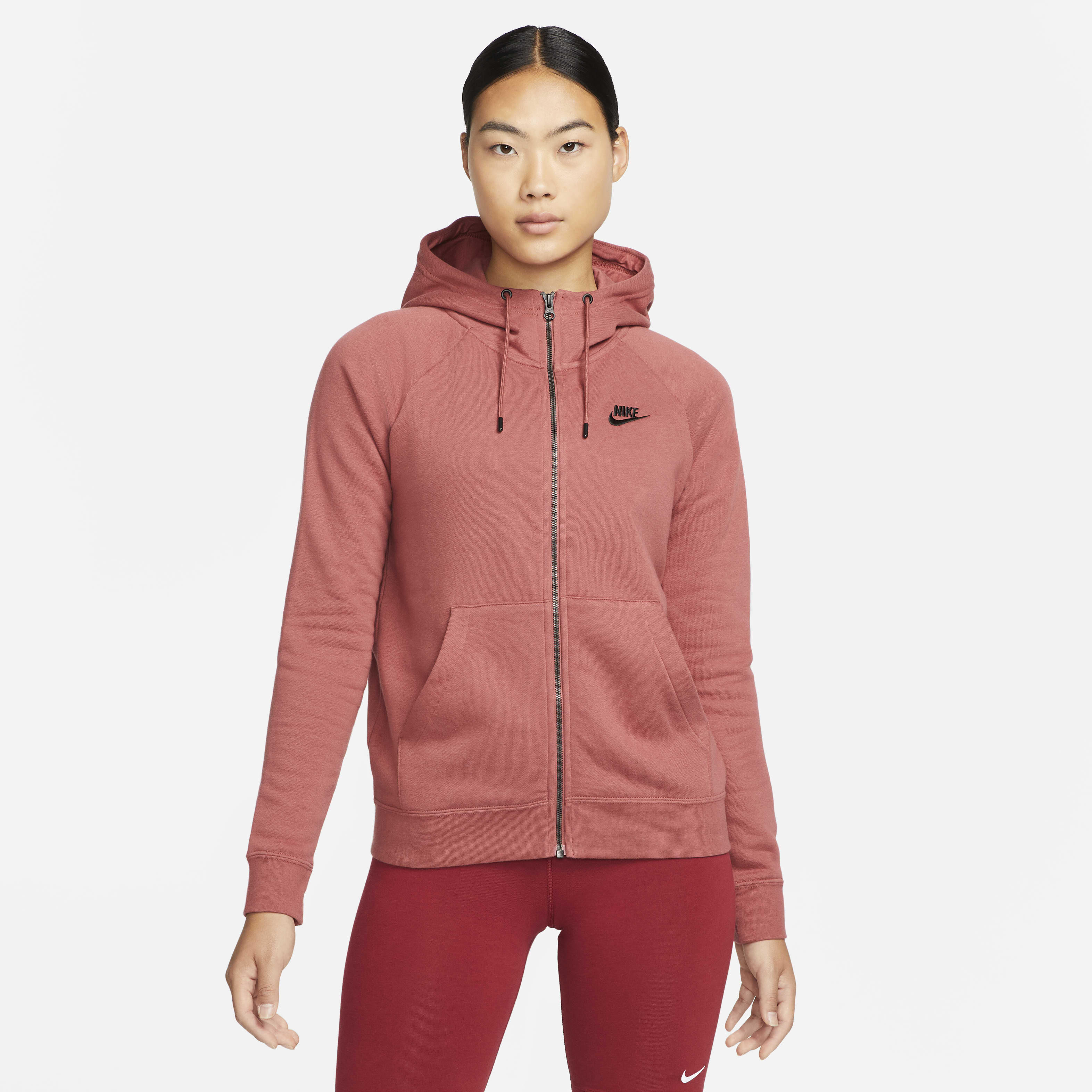 Nike women's sportswear essential fleece hoodie dres 2025