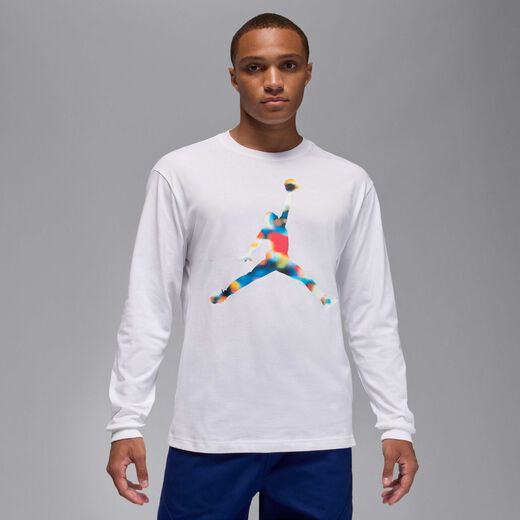 New In Men's Long Sleeves Shirts-JRDN, Jordan Flight, Men's Long-Sleeve Crewneck T-Shirt