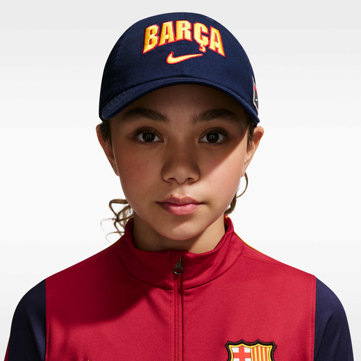 Hats, Visors & Headbands-Nike, F.C. Barcelona 2026/27 Club Cap Poly 6P, Youth Nike Club Cap Poly 5P