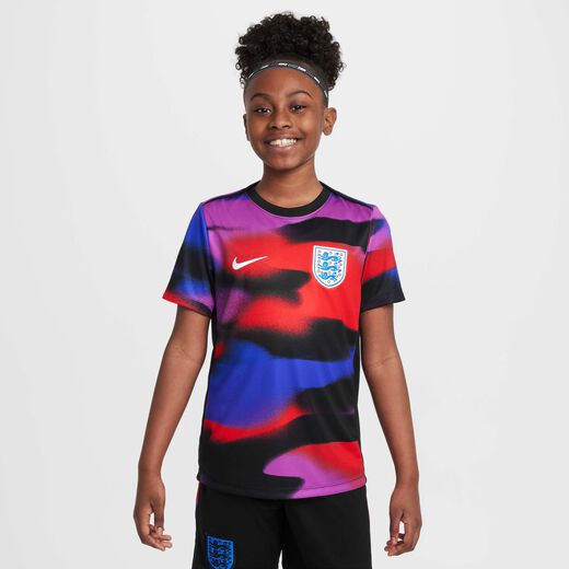 Kids' Short Sleeves Shirts-Nike, England Academy Pro, Older Kids' Nike Dri-FIT Football Pre-Match Short-Sleeve Top