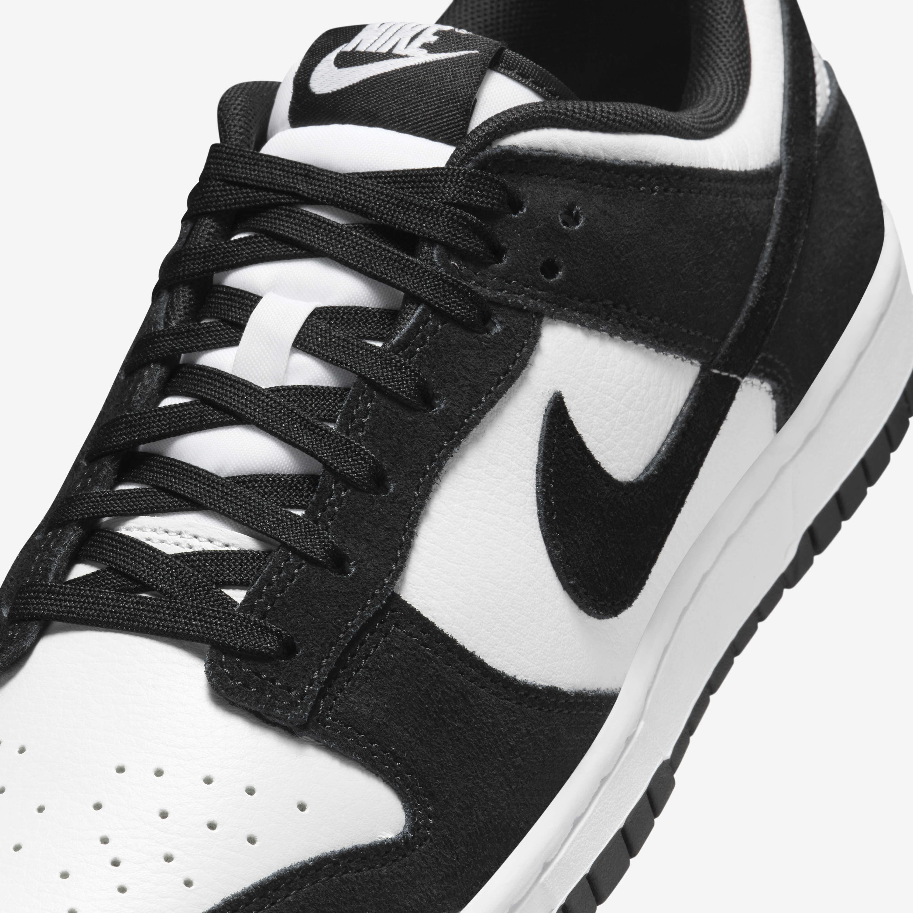 Suede black nike top