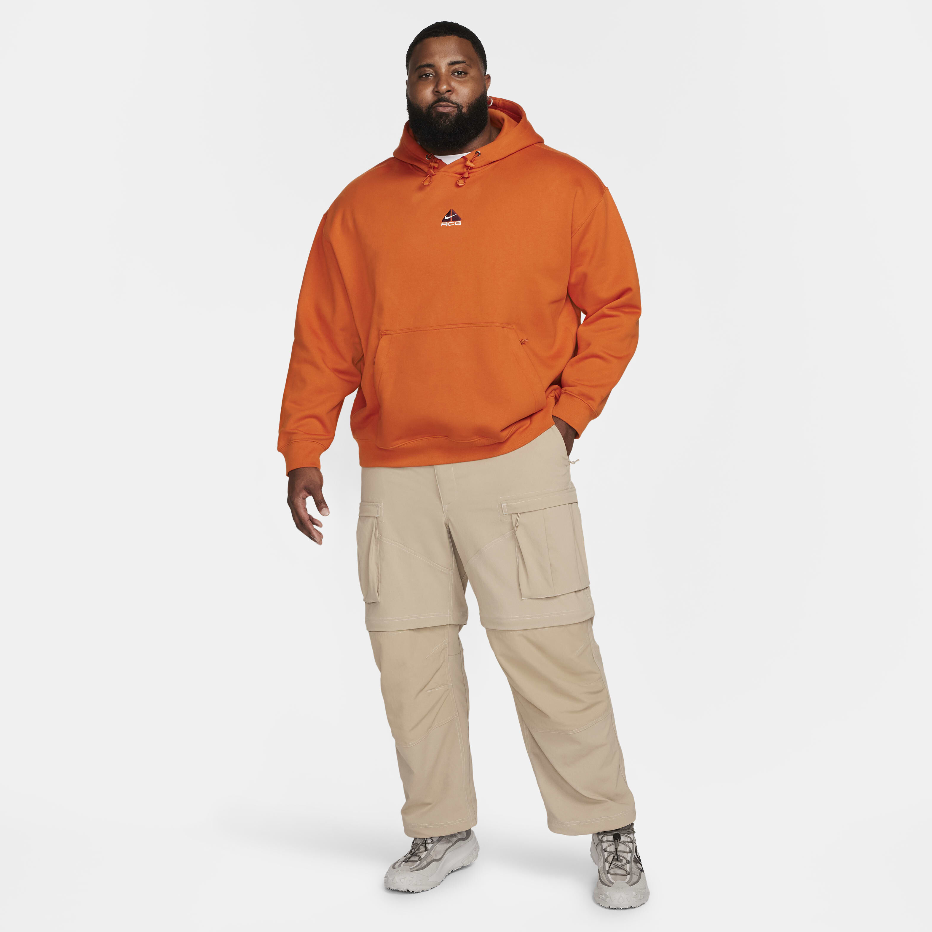 Buy Nike ACG Therma FIT Fleece Pullover Hoodie Campfire Orange Summit White Nike UAE Official