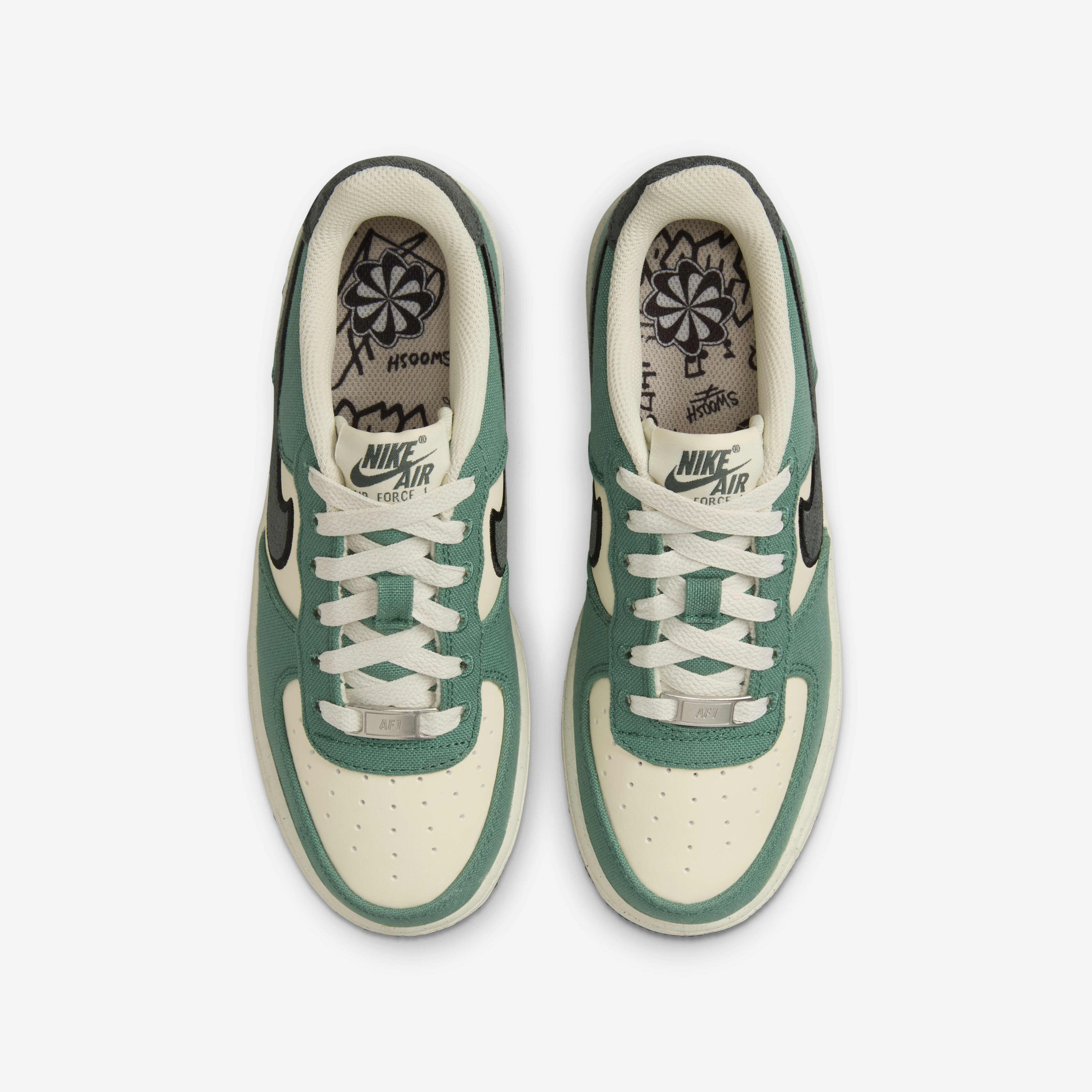 Buy Nike Air Force 1 LV8 Older Kids Shoes Coconut Milk Bicoastal Gum Dark Brown Vintage Green Nike UAE Official