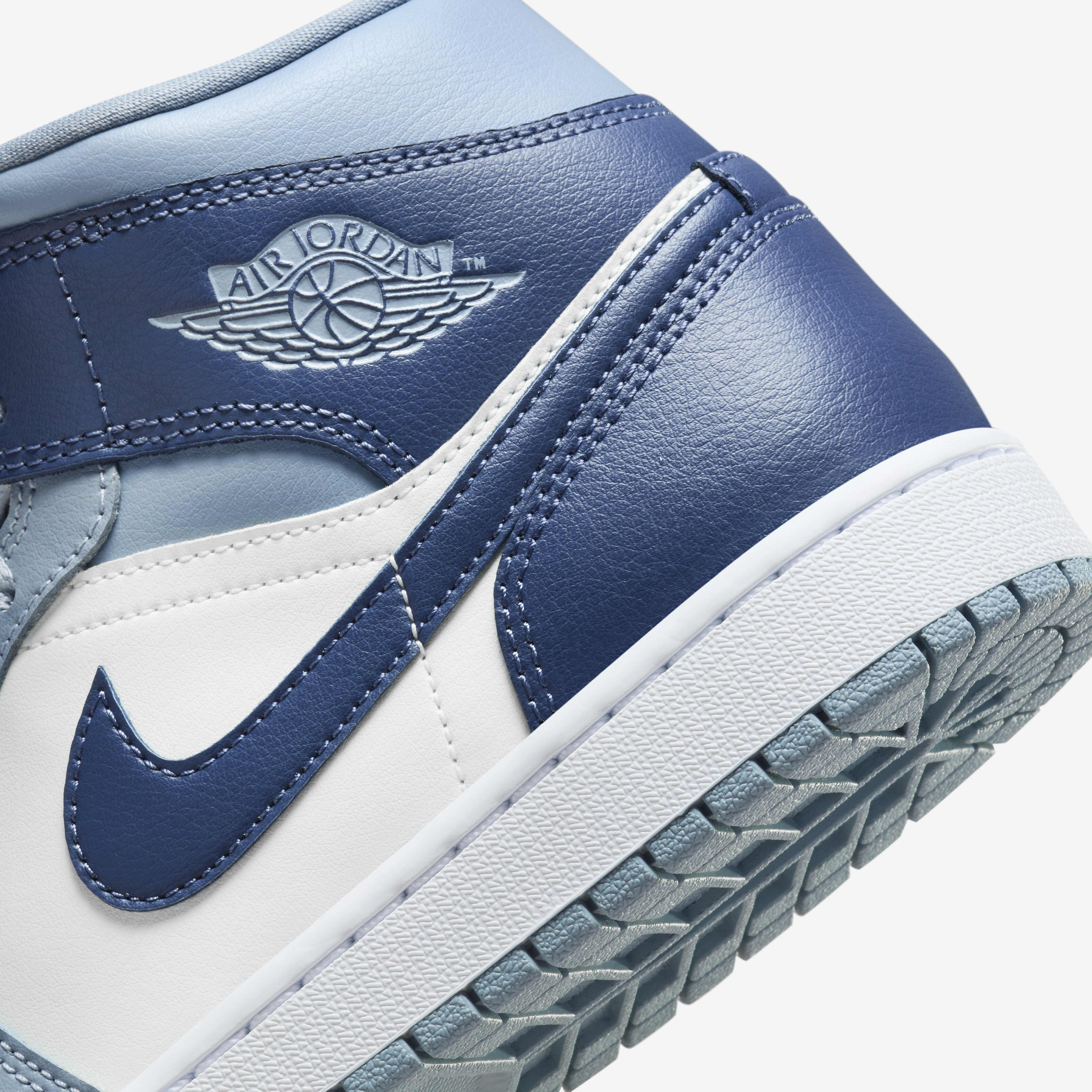 Buy Air Jordan 1 Mid Women s Shoes Sail Blue Grey White Diffused Blue Nike UAE Official