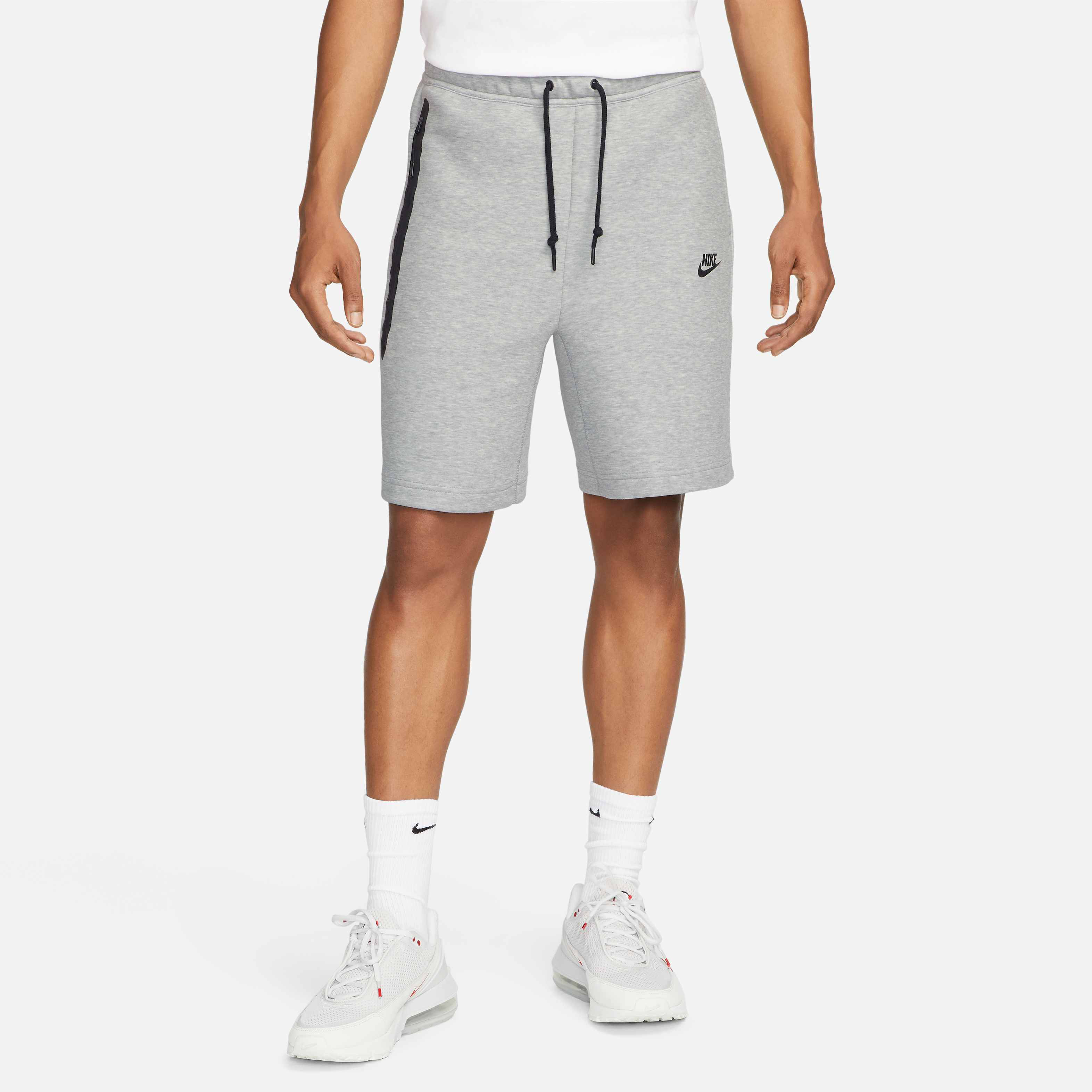 nike sb heather fleece grey shorts