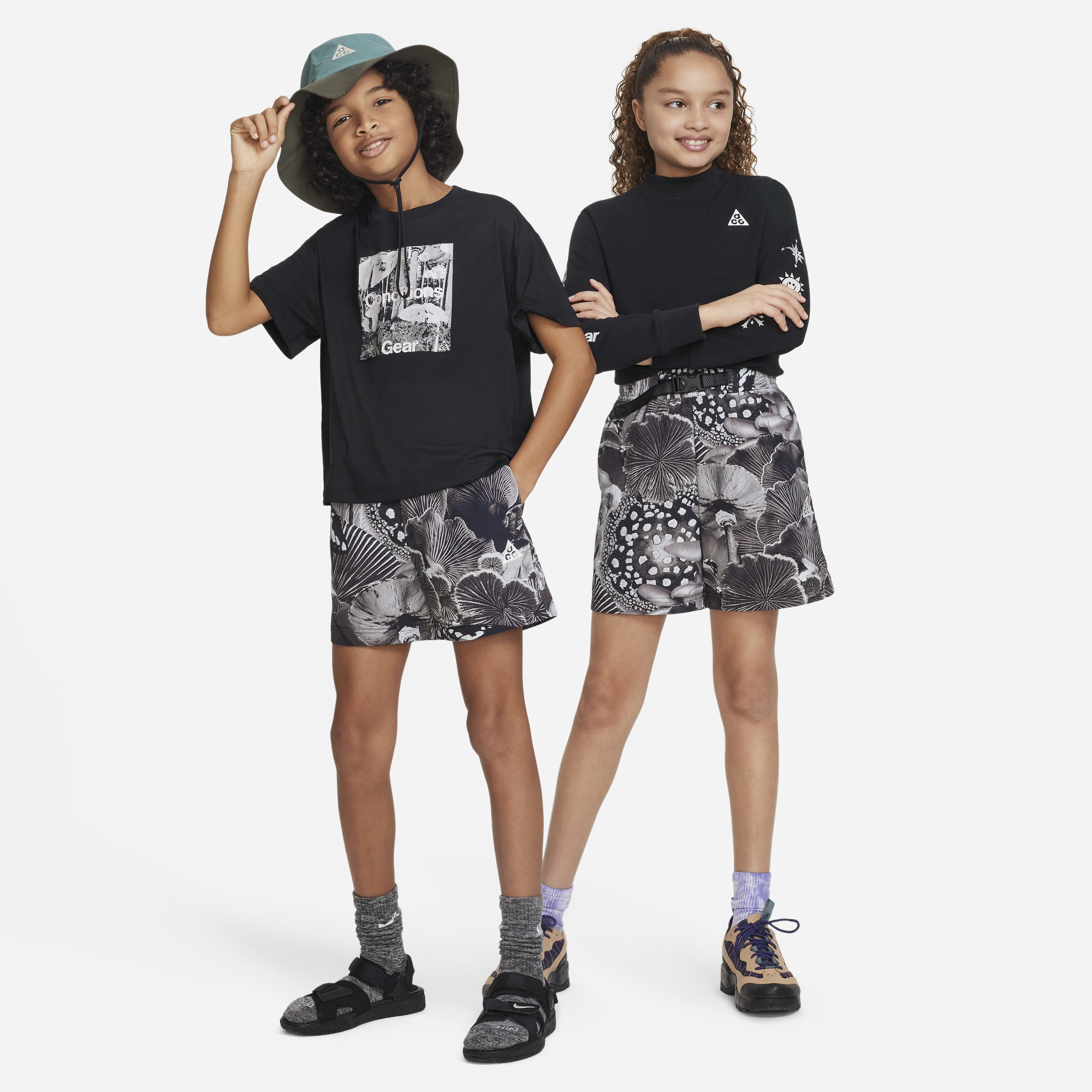Buy Nike ACG Older Kids' Printed Shorts - Black/Summit White | Nike UAE  Official
