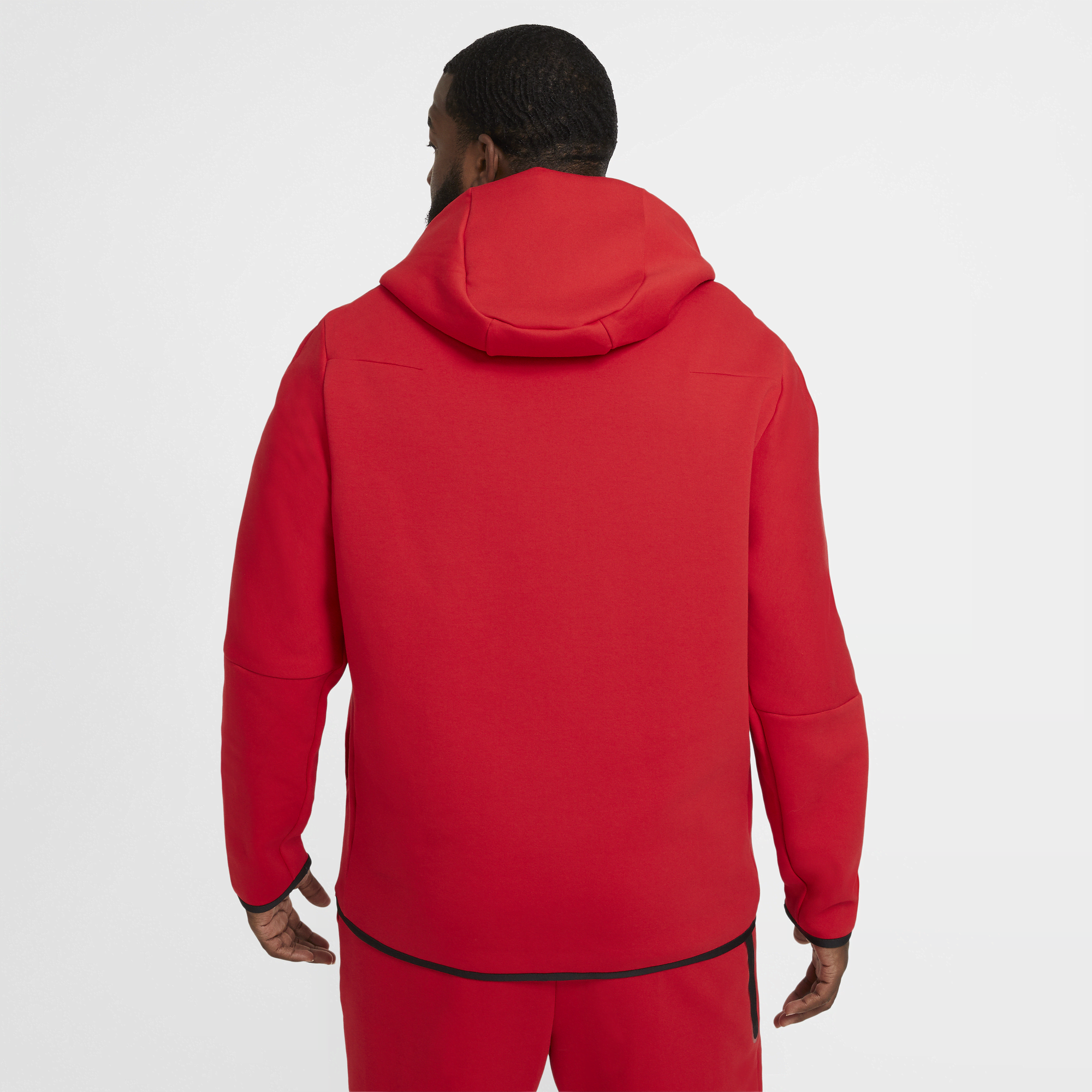 Red nike top tech fleece hoodie
