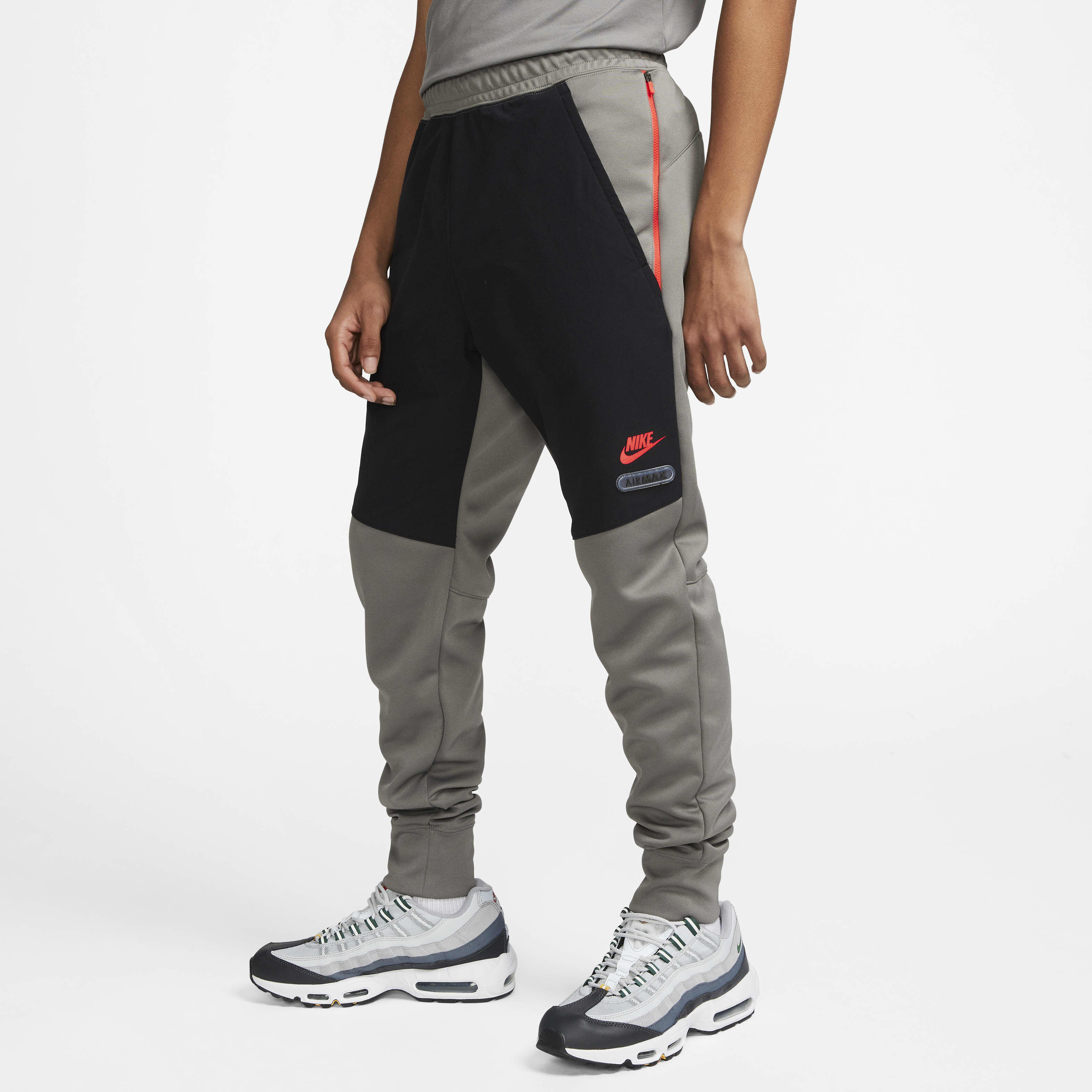 Nike air fleece joggers grey sales