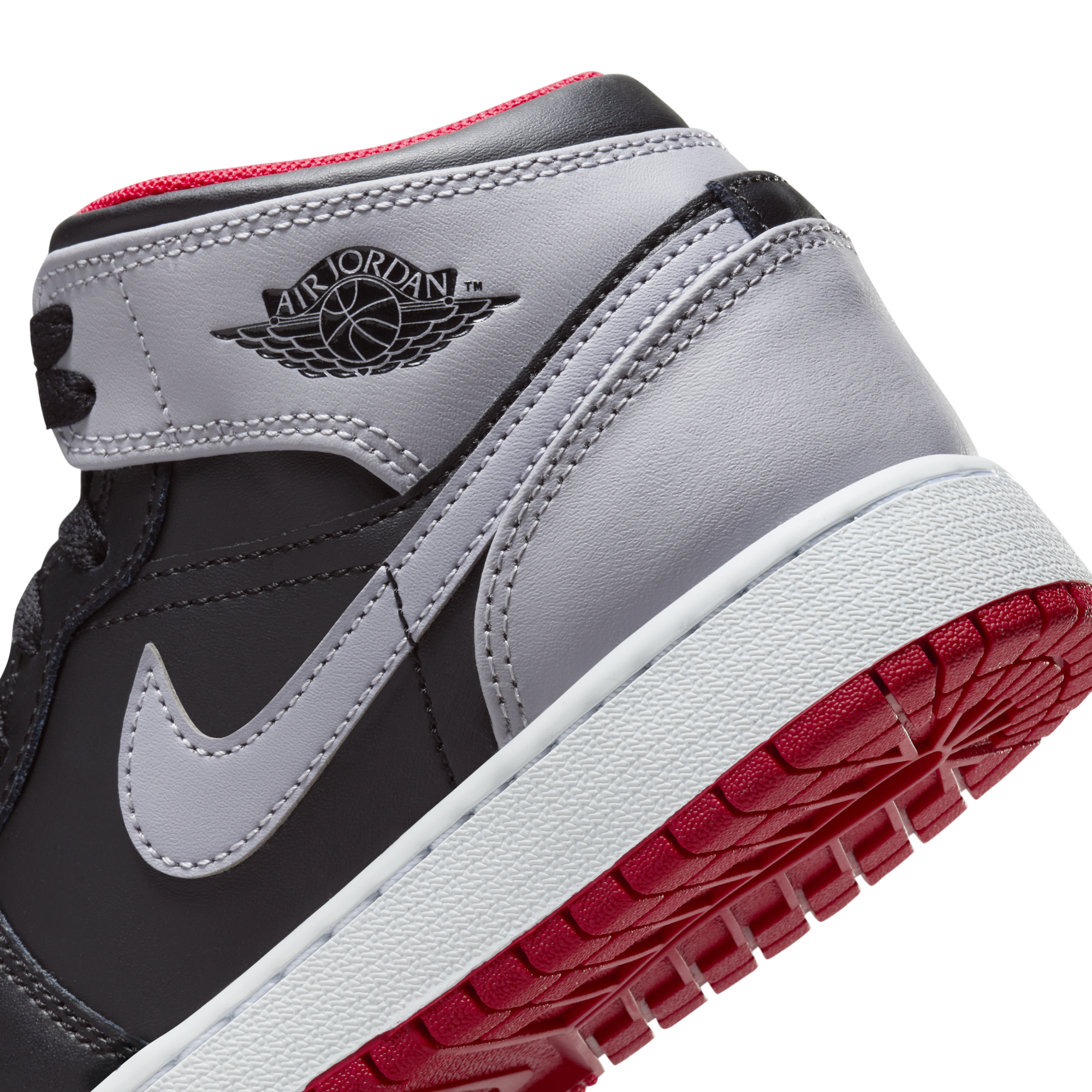 Jordan 1 mid sales black grey red