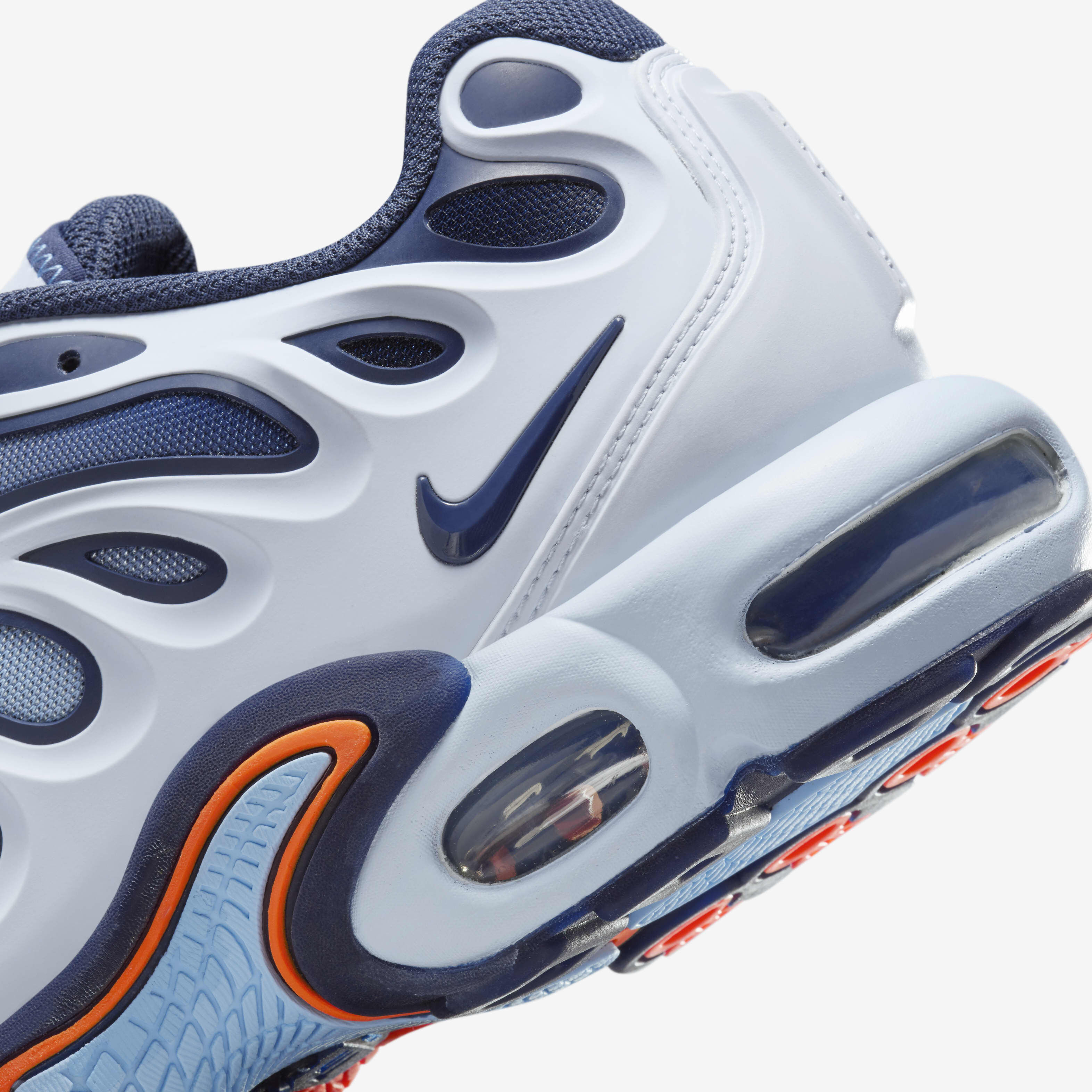 Navy and orange nike air max cheap