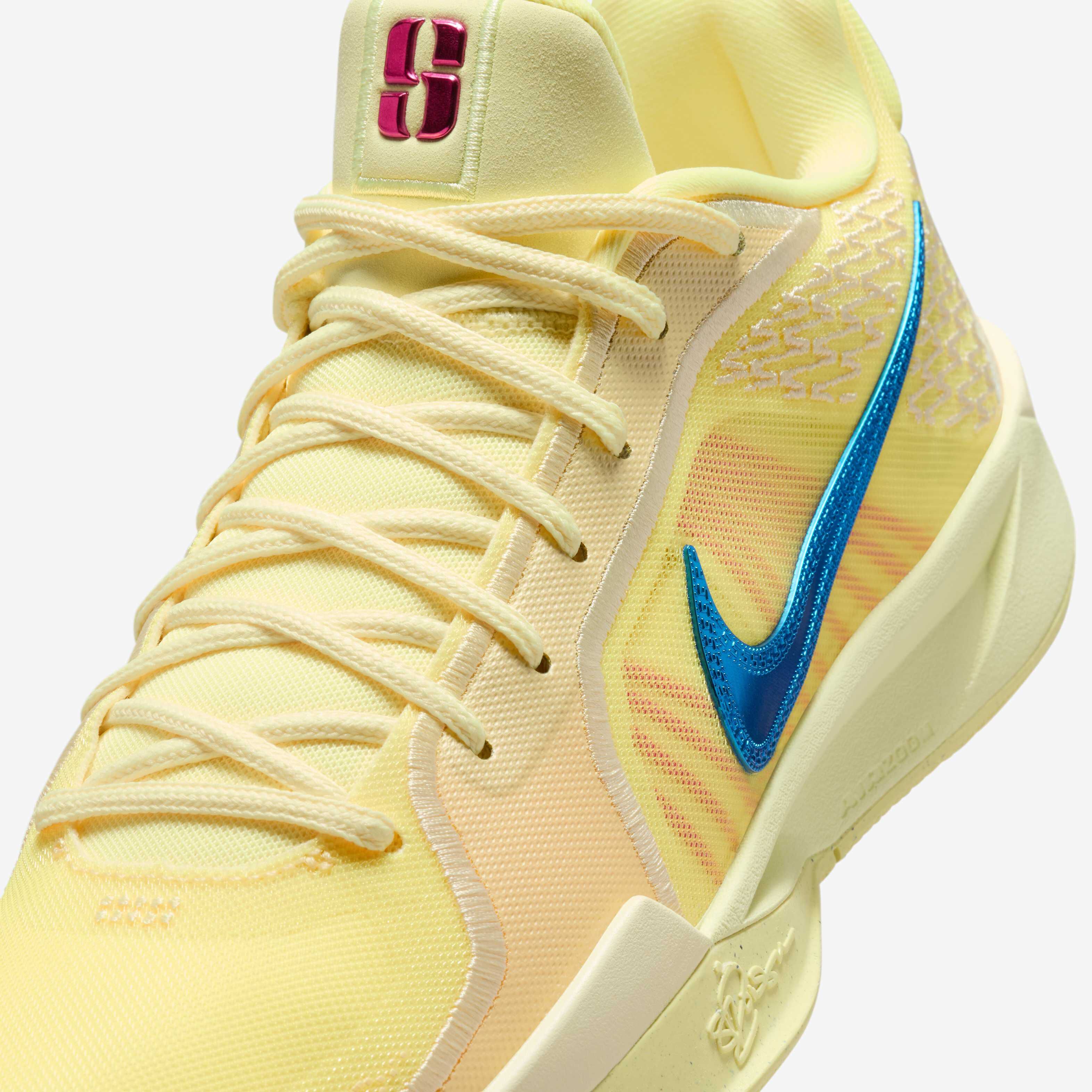 Yellow basketball sneakers top