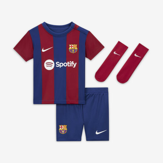 برشلونة F.C. الأساسي-نايكي, F.C. برشلونة 2023/24 الأساسي, طقم نايكي دراي-فت للاطفال والرضع (3 قطع)