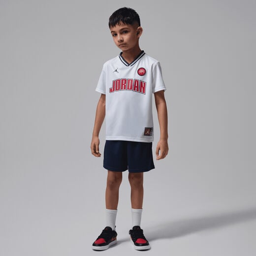 Tracksuits-JRDN, Jordan, Little Kids' Sport Jersey and Mesh Shorts Set